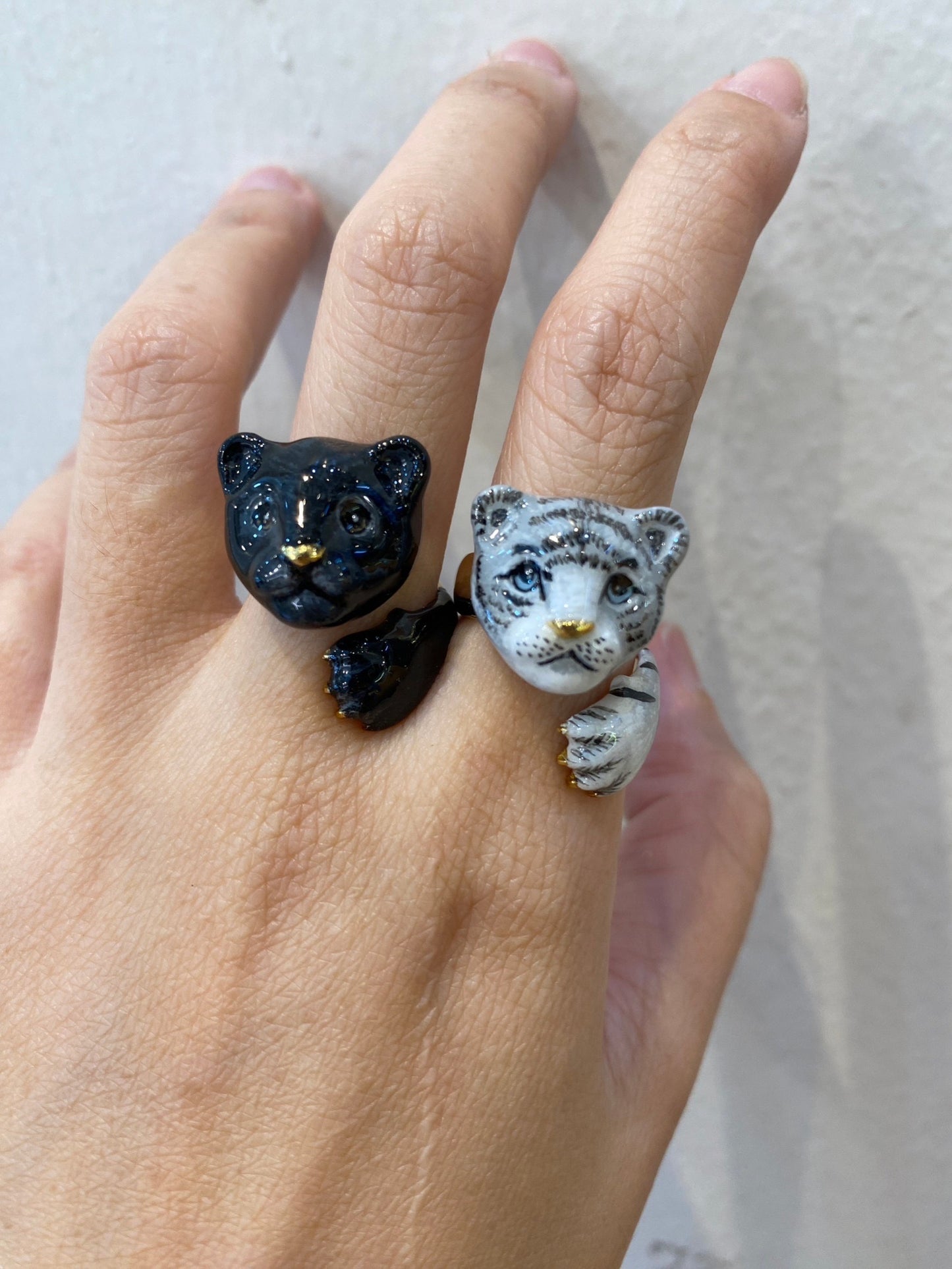 Handmade Bunny panther cub Ring