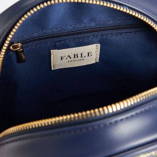 Fable Chloe Circle Bag Embroidered Dormouse Navy