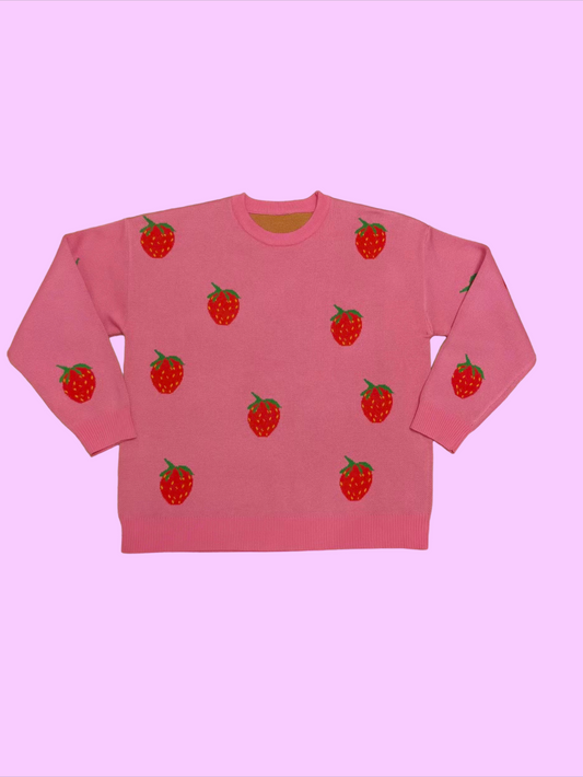Strawberry Knit Pullover (pre order 3-4 weeks)