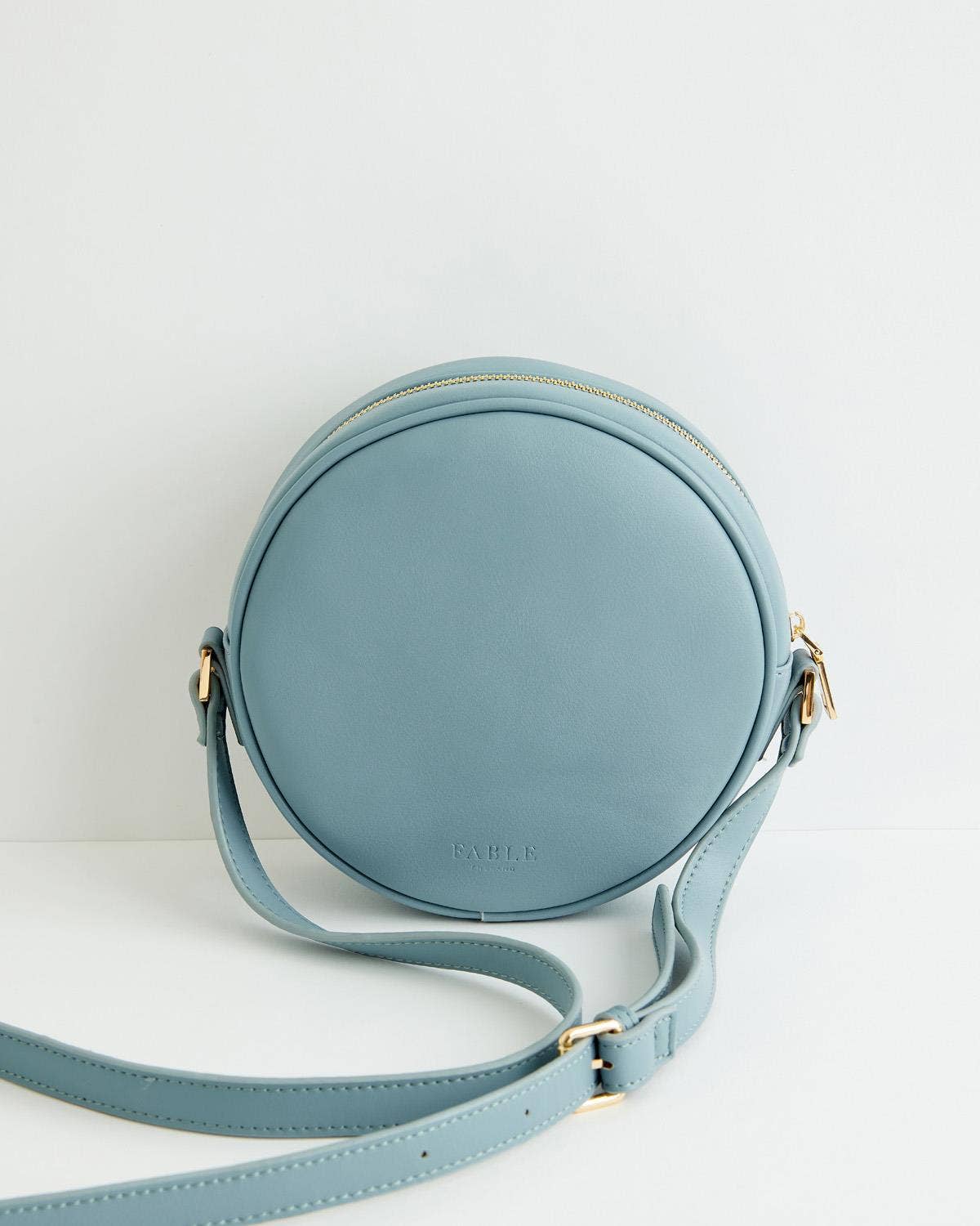 FABLE Chloe Circle Purse Embroidered Dormouse - Blue