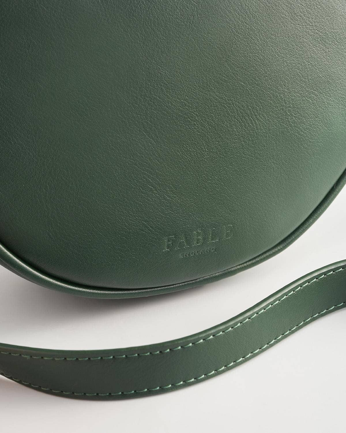 Chloe Fawn Embroidered Circle Bag Green