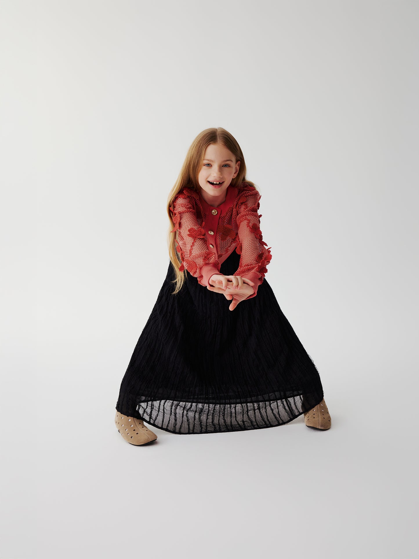 Sienna Bloom Cardigan (Red)