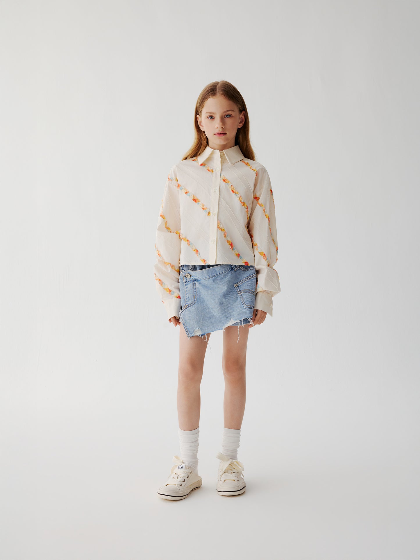 Wrap Denim Skort