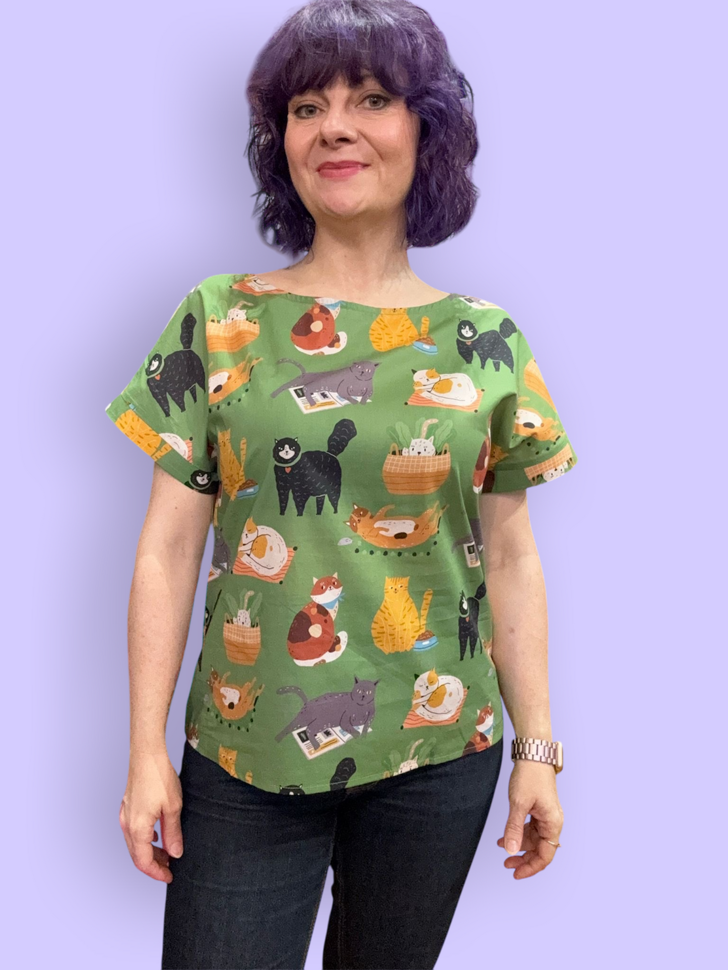Freya Top - Funny Cat