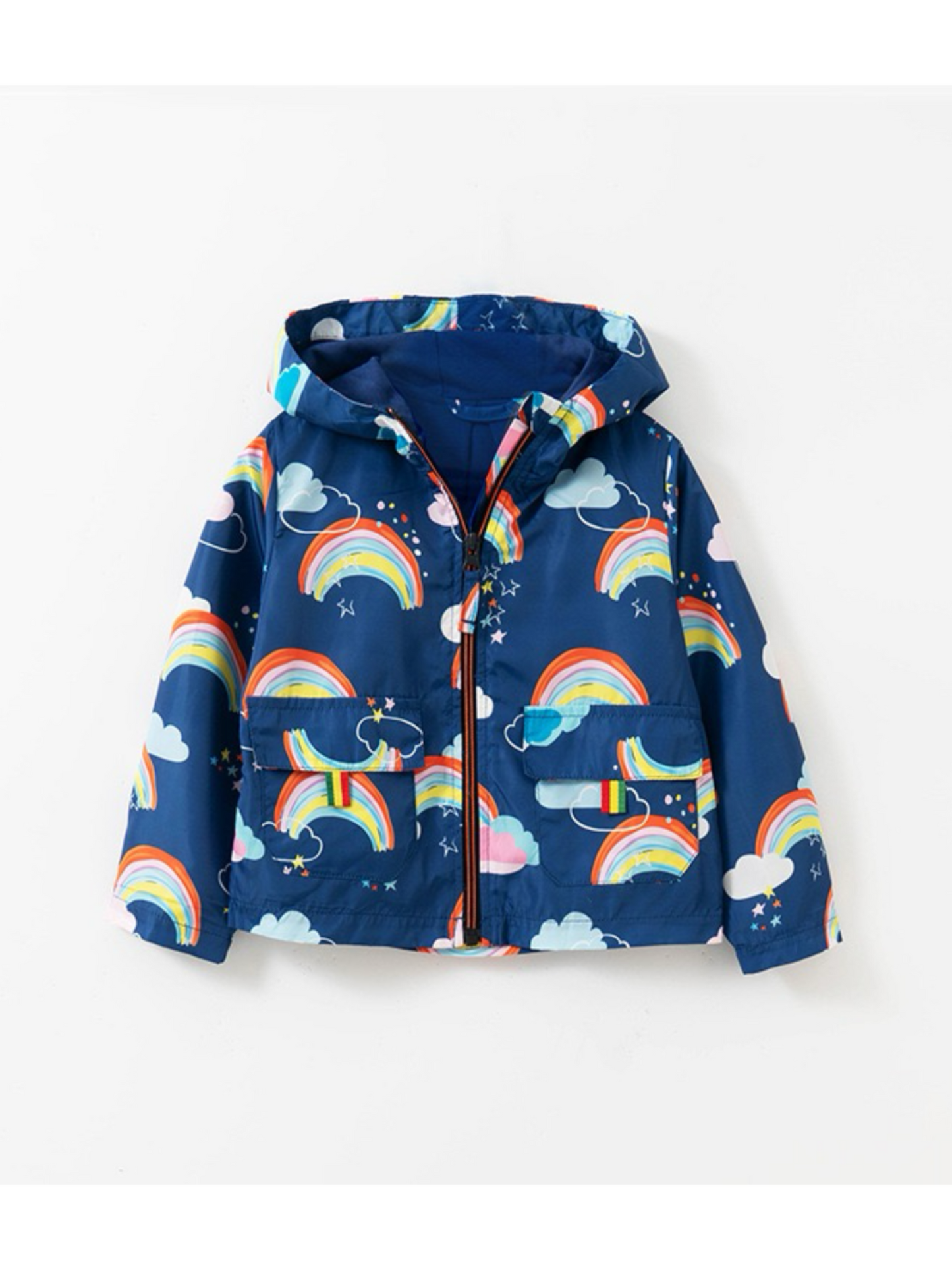 Rainbow raincoat windbreaker kids