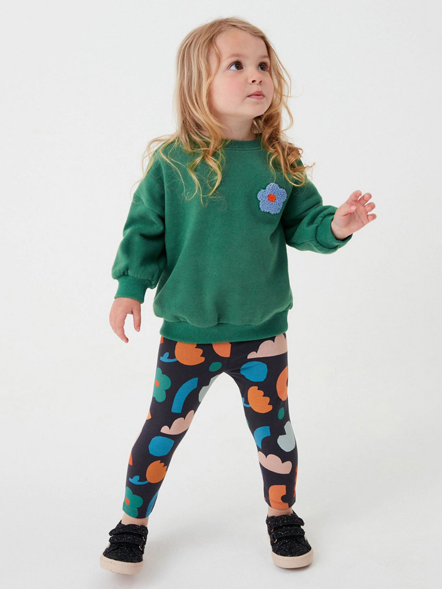 Daisy fleece pullover and Abstract floral Legging