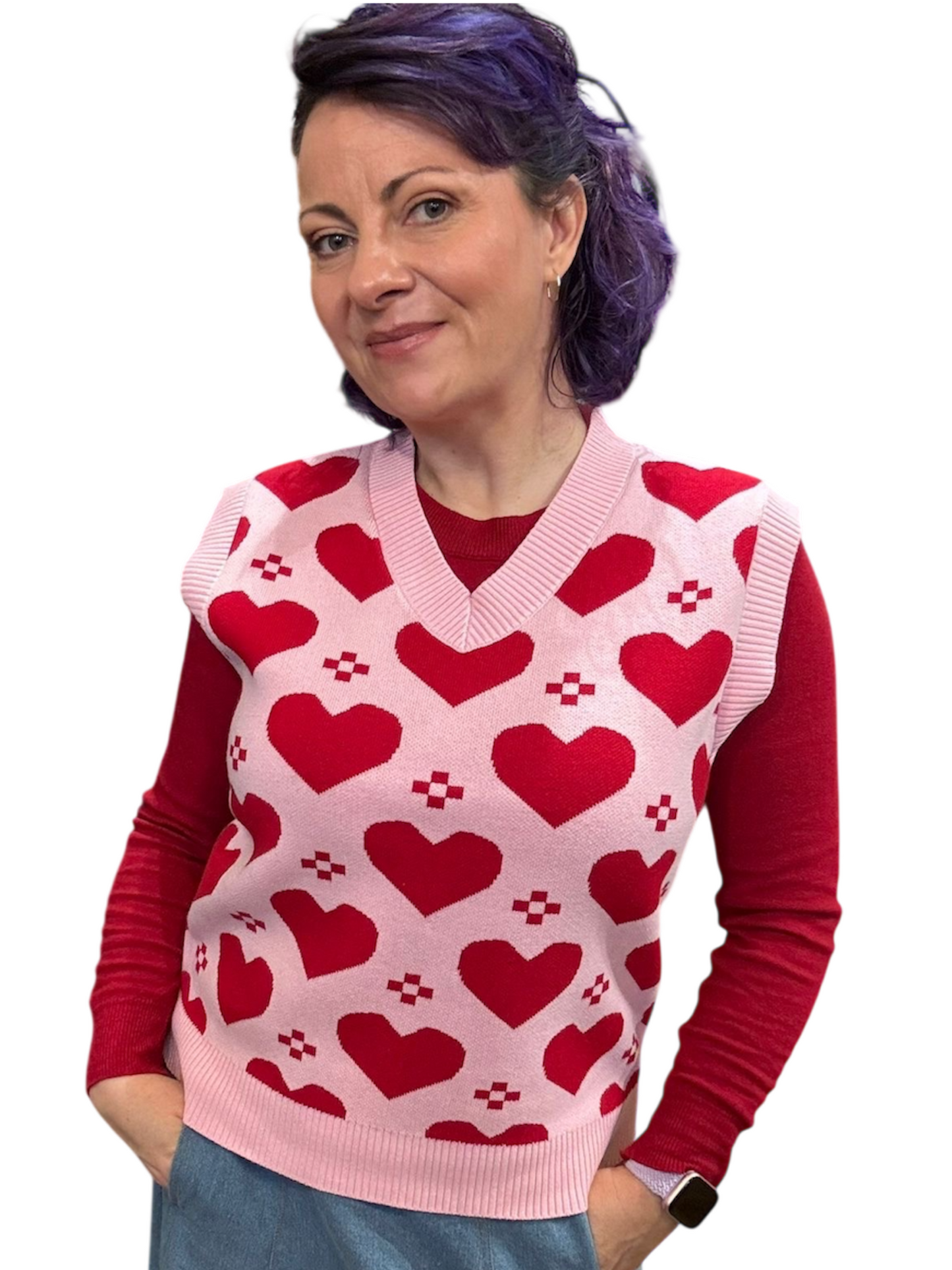 100% Cotton Knit – Candy Heart Vest