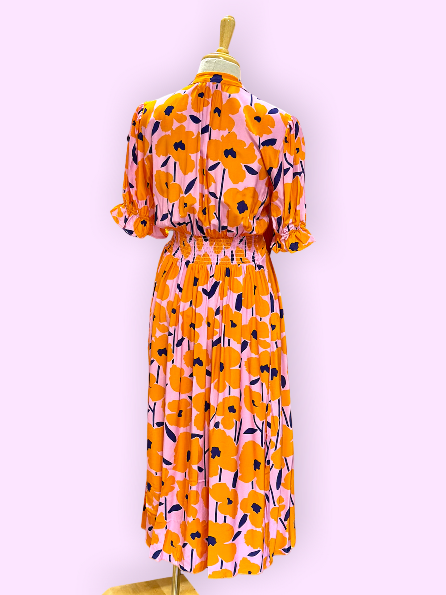 Phoebe Dress - Floral orange (last one)