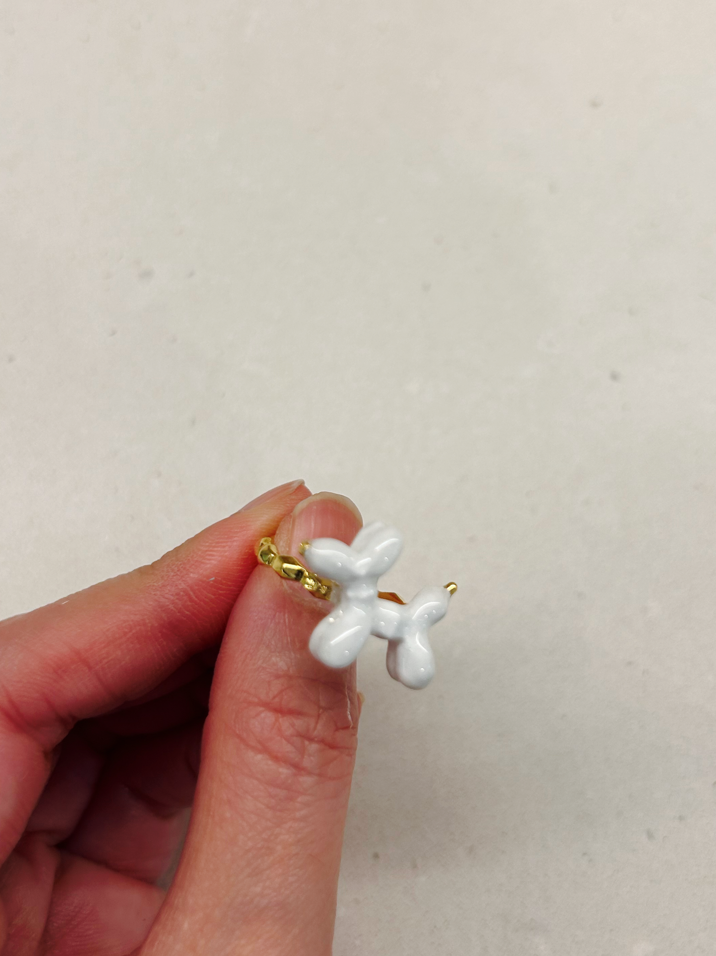 Handmade balloon dog ring