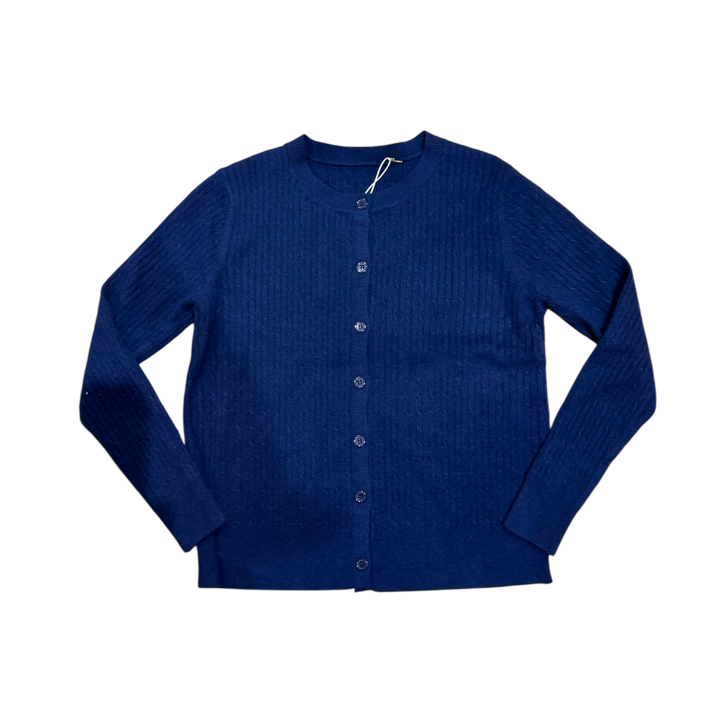 Crew Neck Cable Cardigan