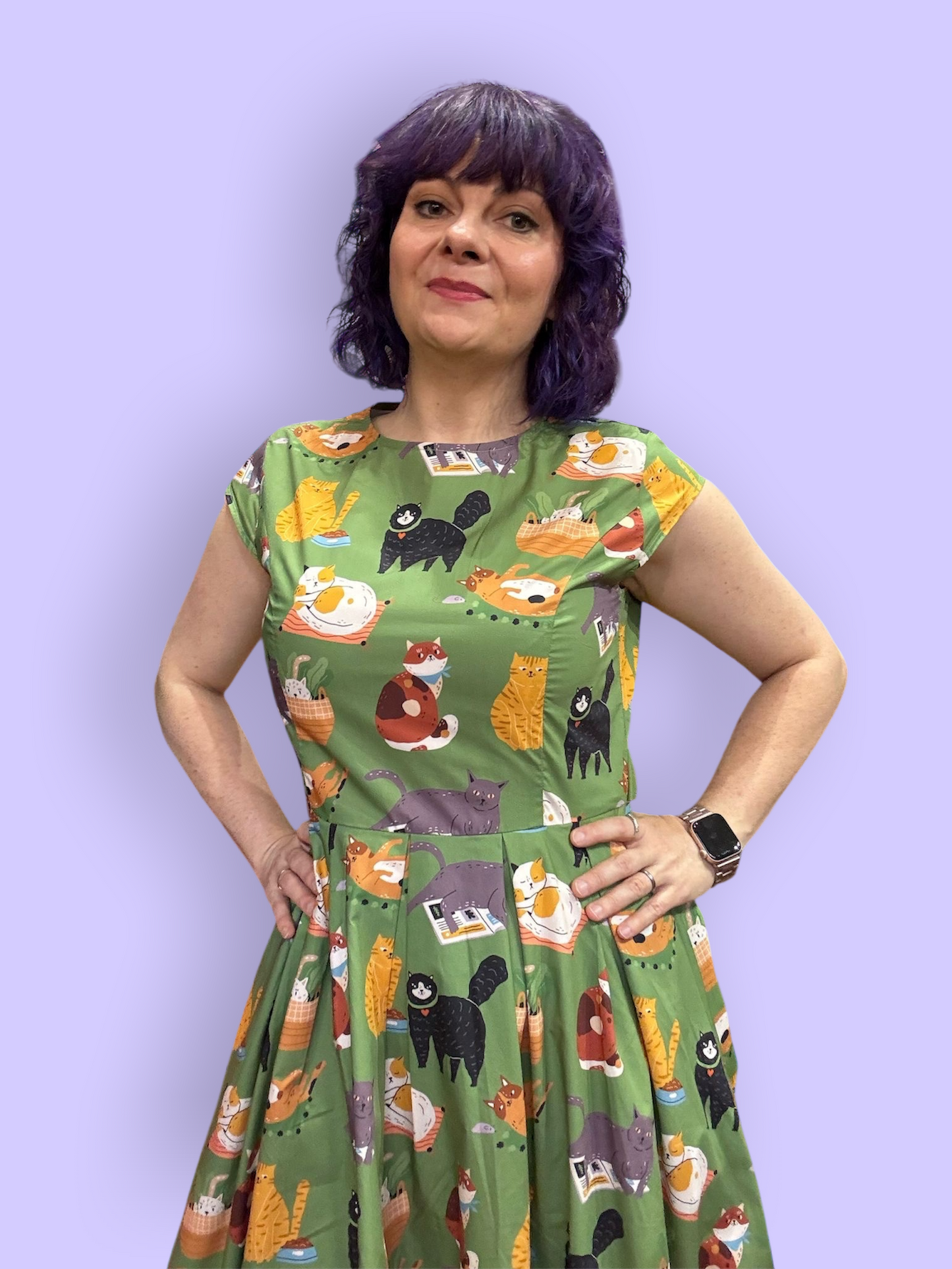 Beatrice Dress - Funny Cat