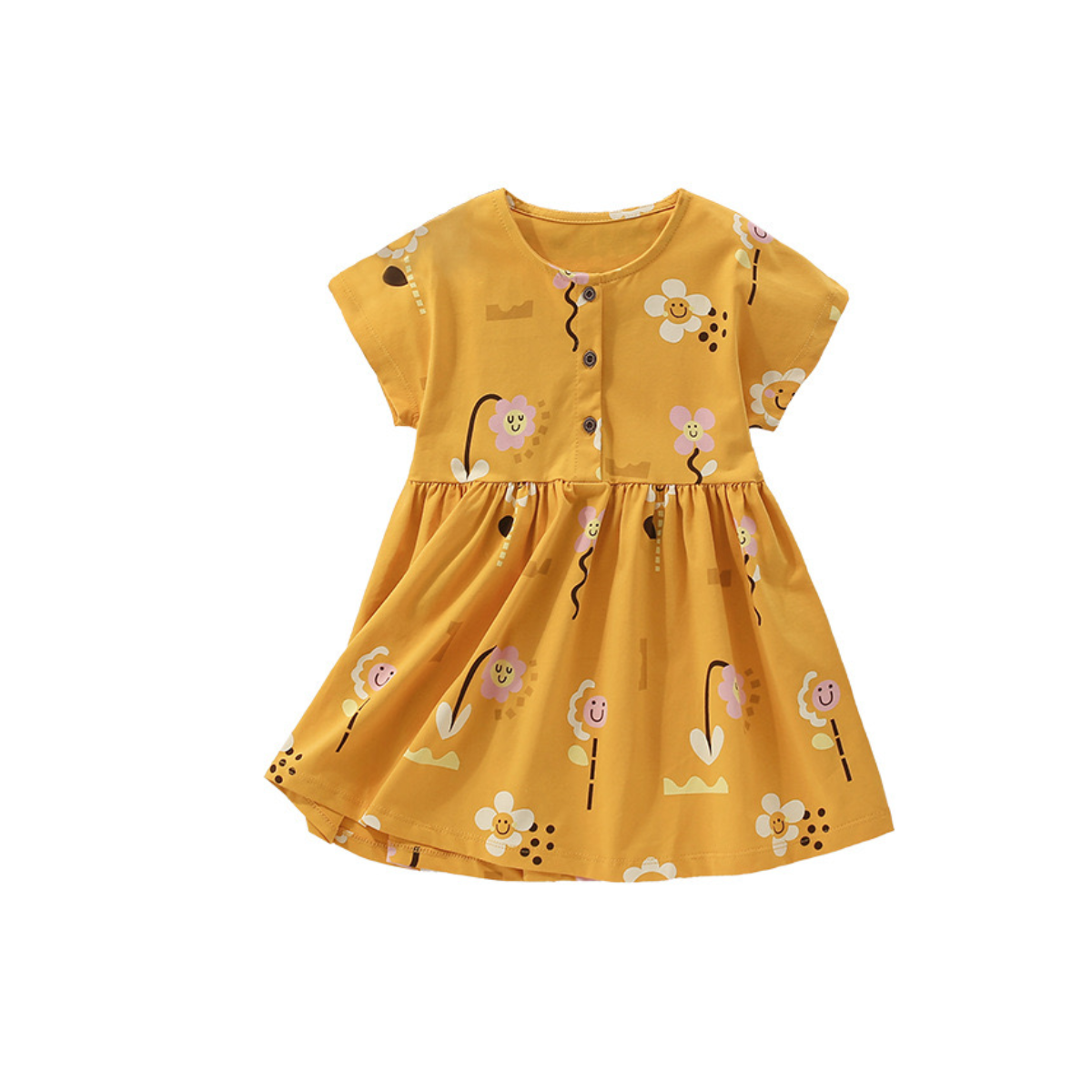 Kawaii Flower Yellow Dress