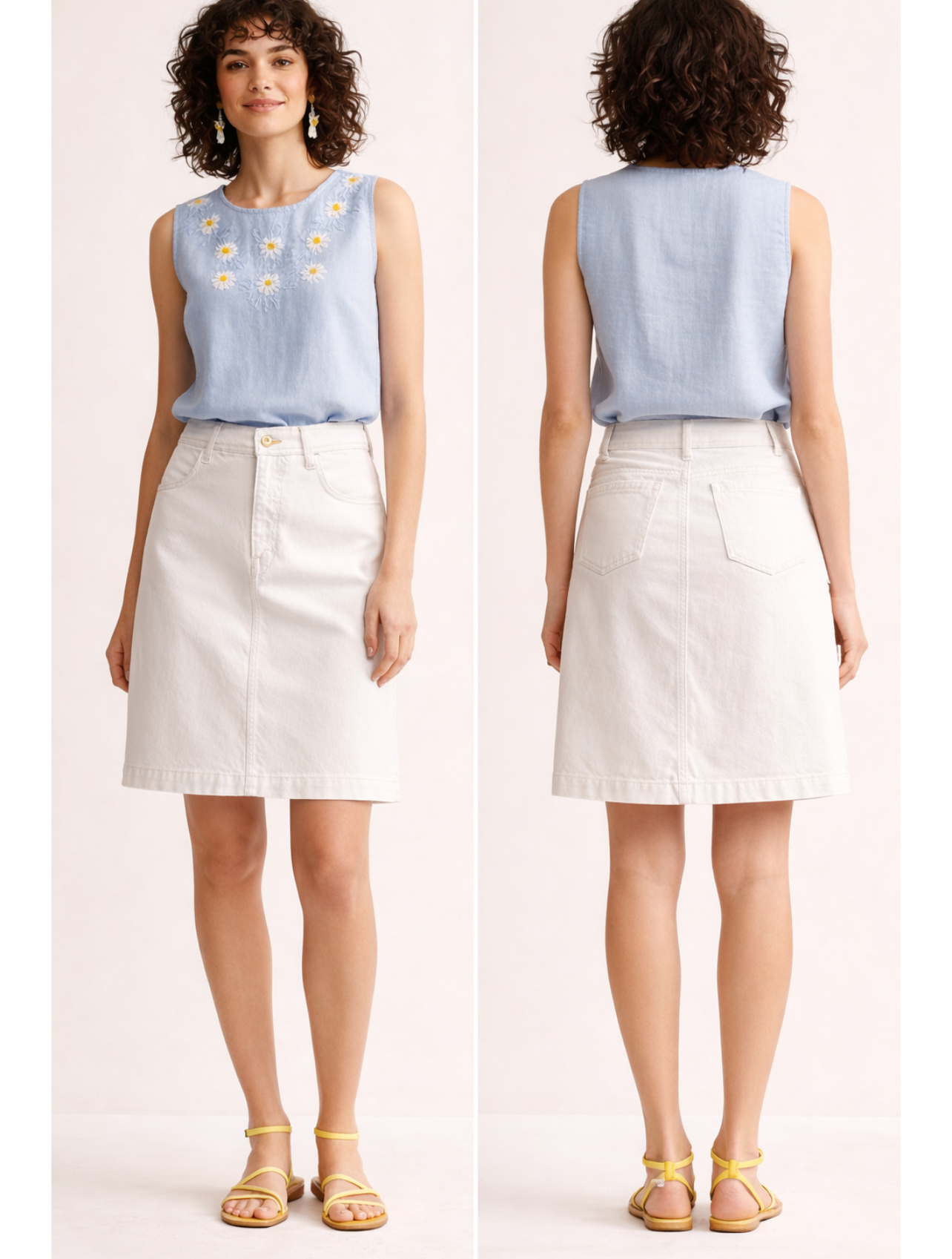 Everyday Classic stretch denim skirt