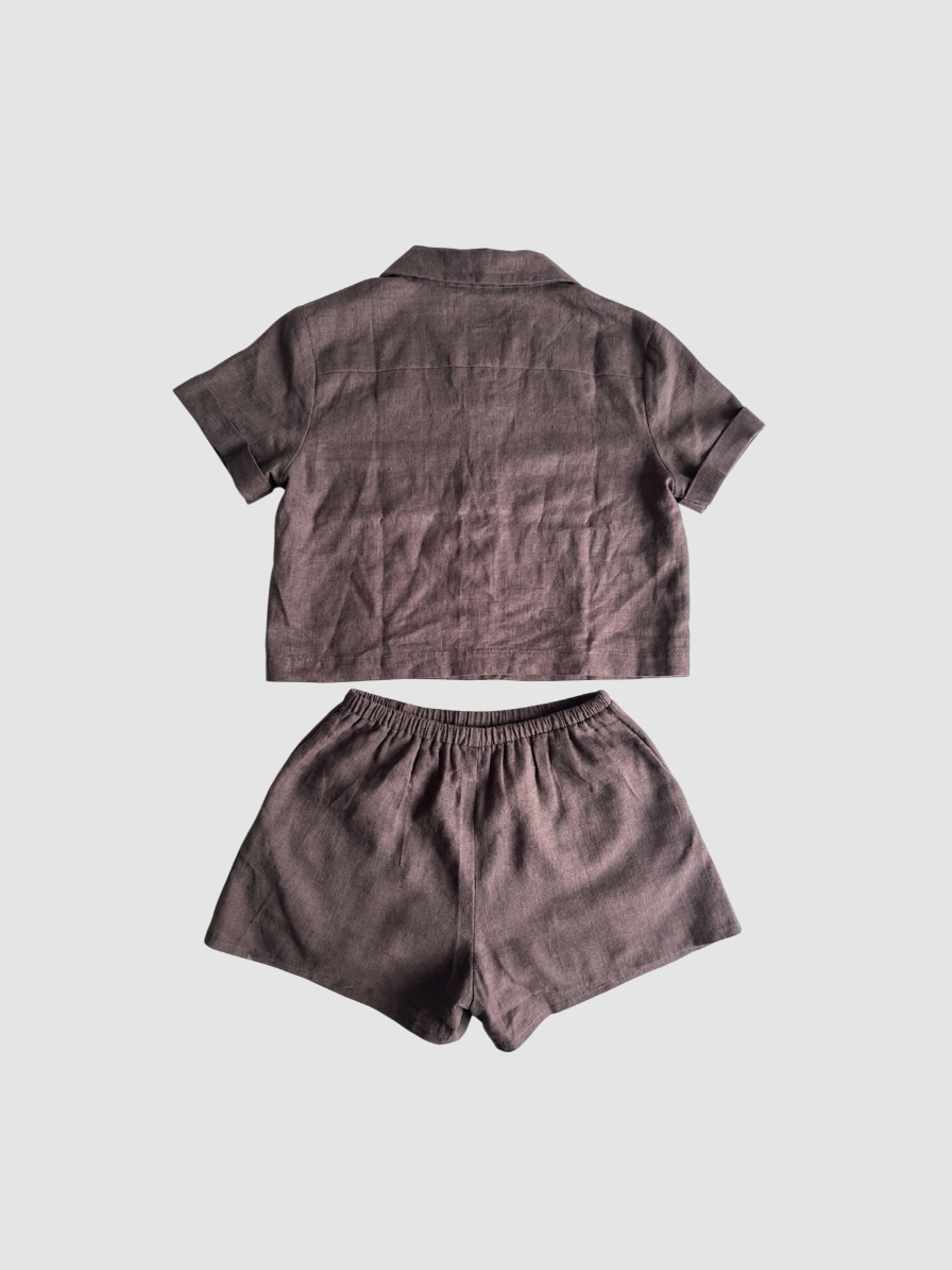 Marina Linen Short (Brown)