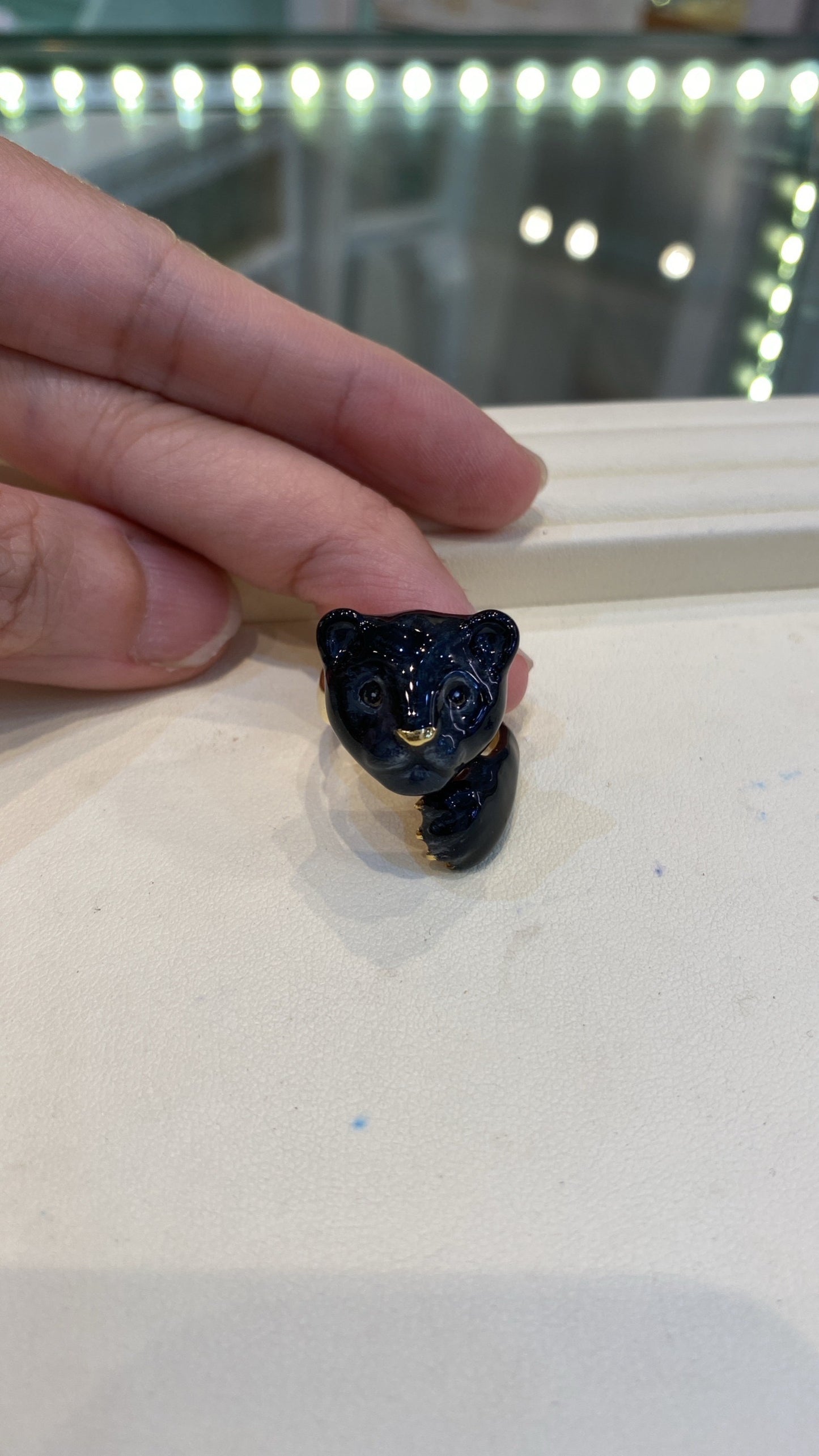 Handmade Bunny panther cub Ring