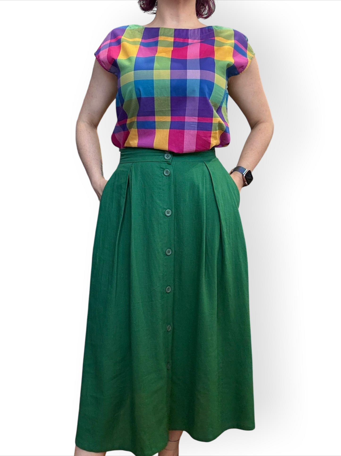 Ashley Skirt Linen Cotton - Green