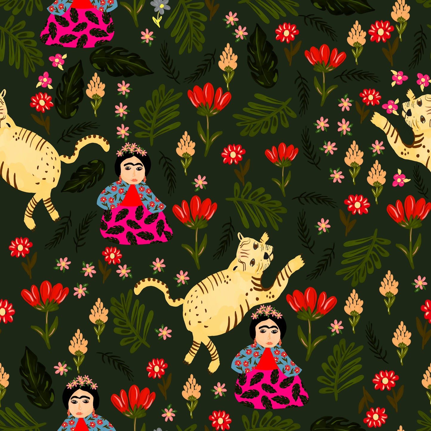 Fabric for Custom order - Retro, Art and Frida