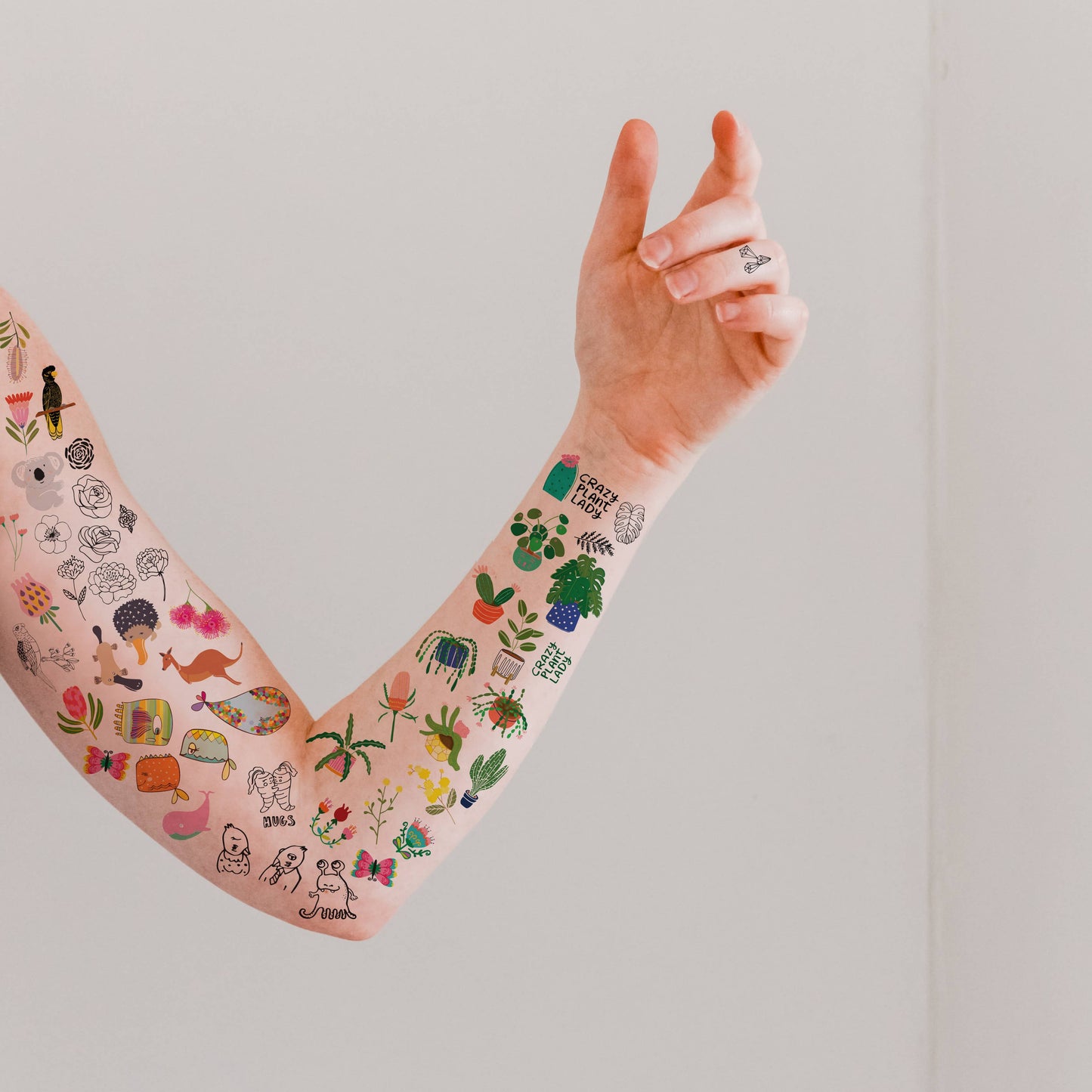 Aussie Colour Animals Temporary Tattoos