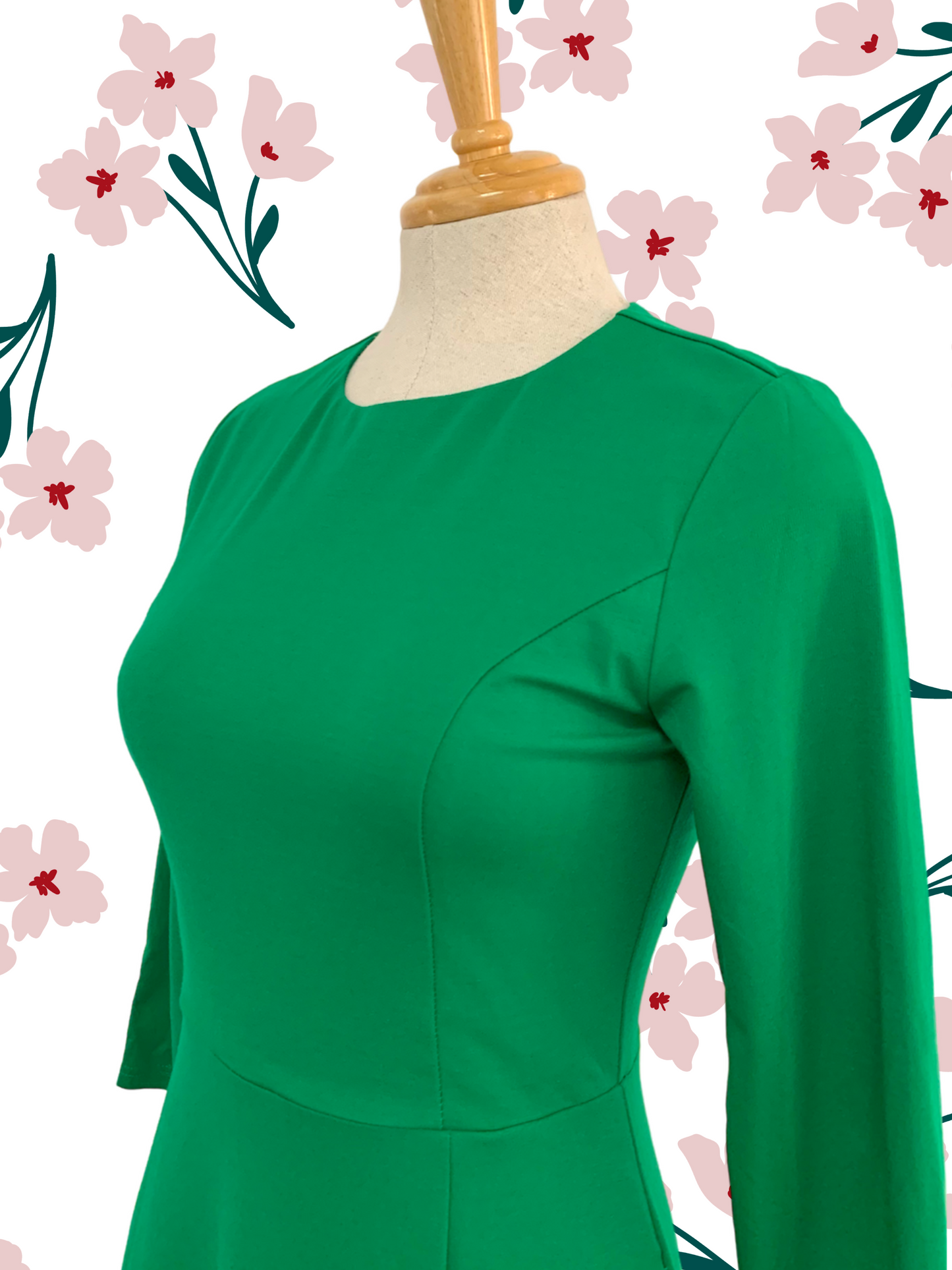 Essential Jersey Dress - Green (Clearance Sale)