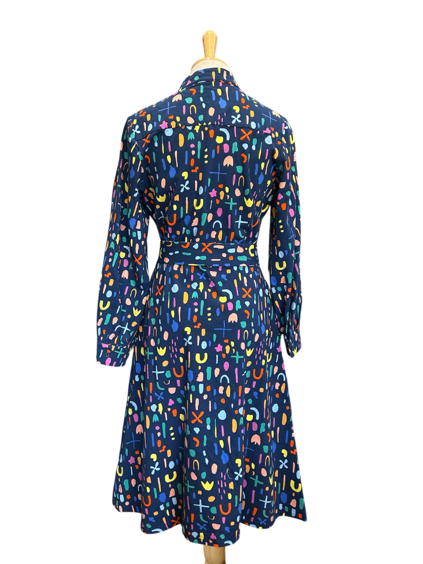 Naomi Cotton Jersey Shirt Dress - Abstract