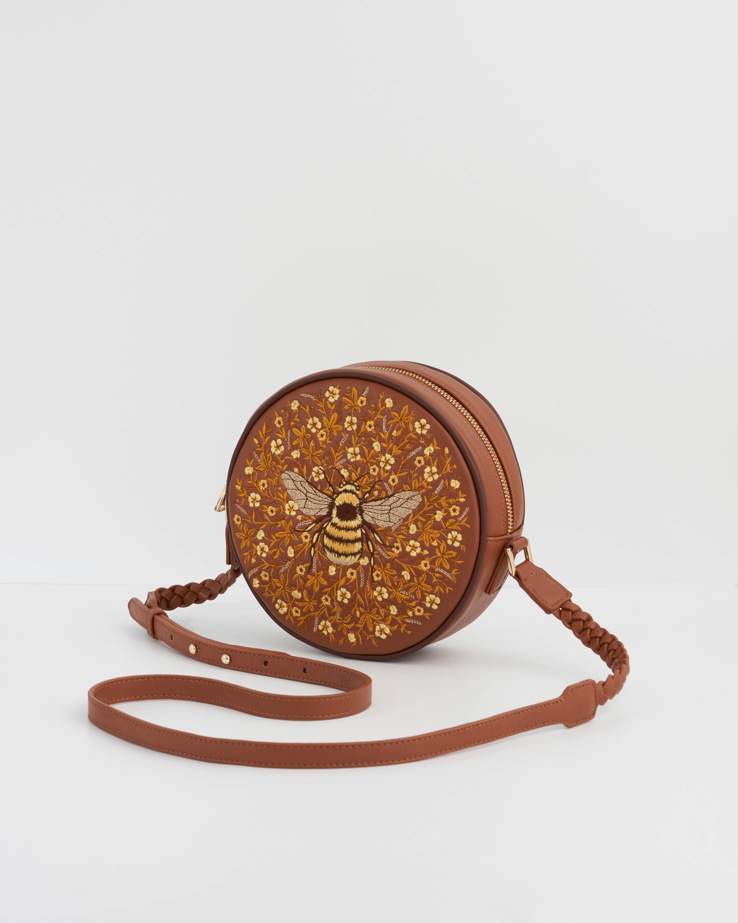 FABLE Bumble Bee Tan Circle Purse