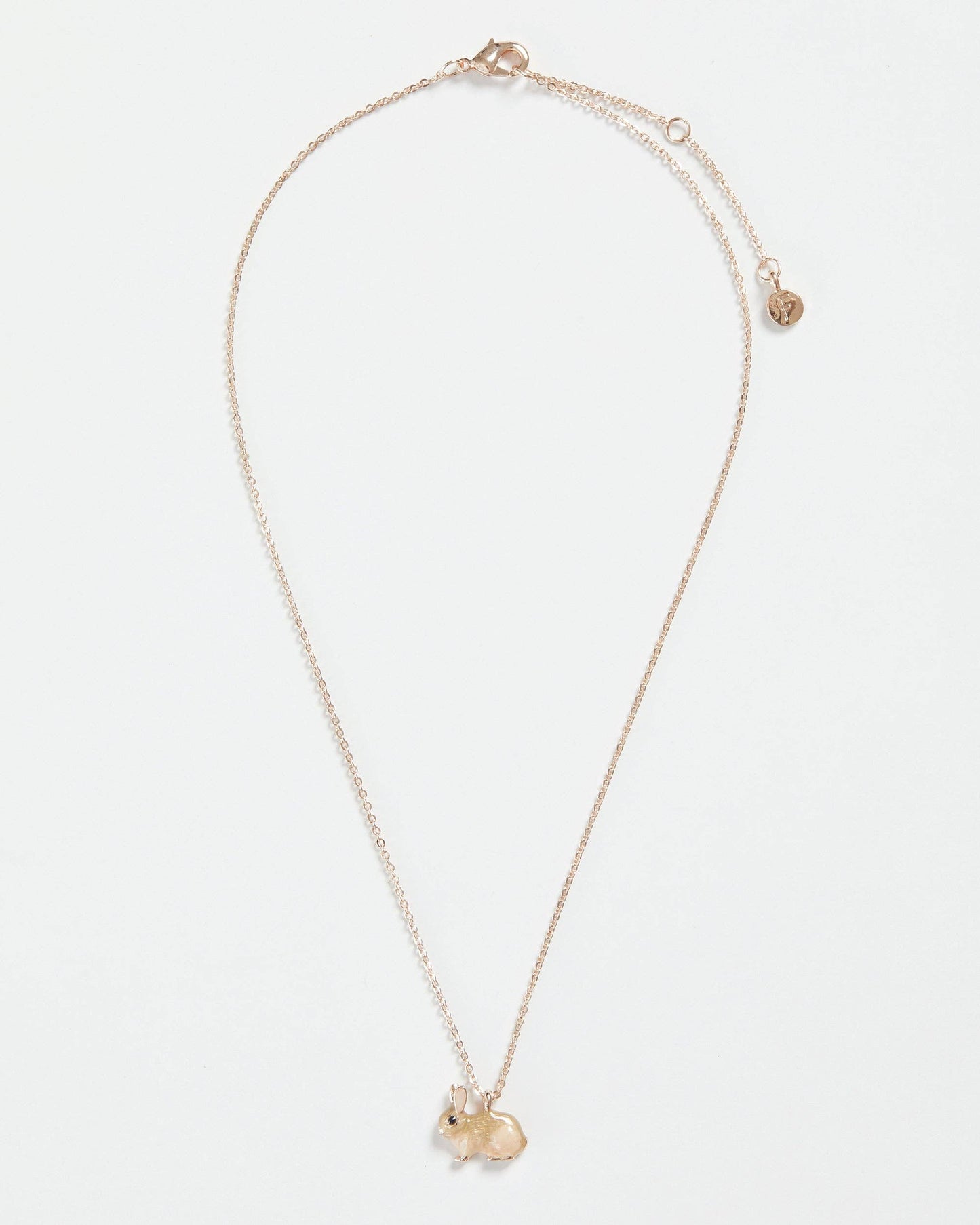 Fable Enamel Rabbit Short Necklace: Matchbox