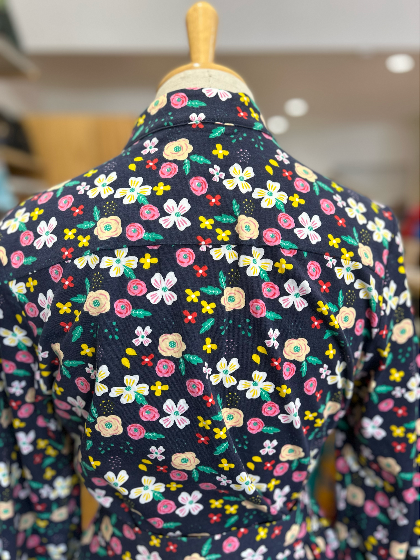 Naomi Cotton Jersey Shirt Dress - floral