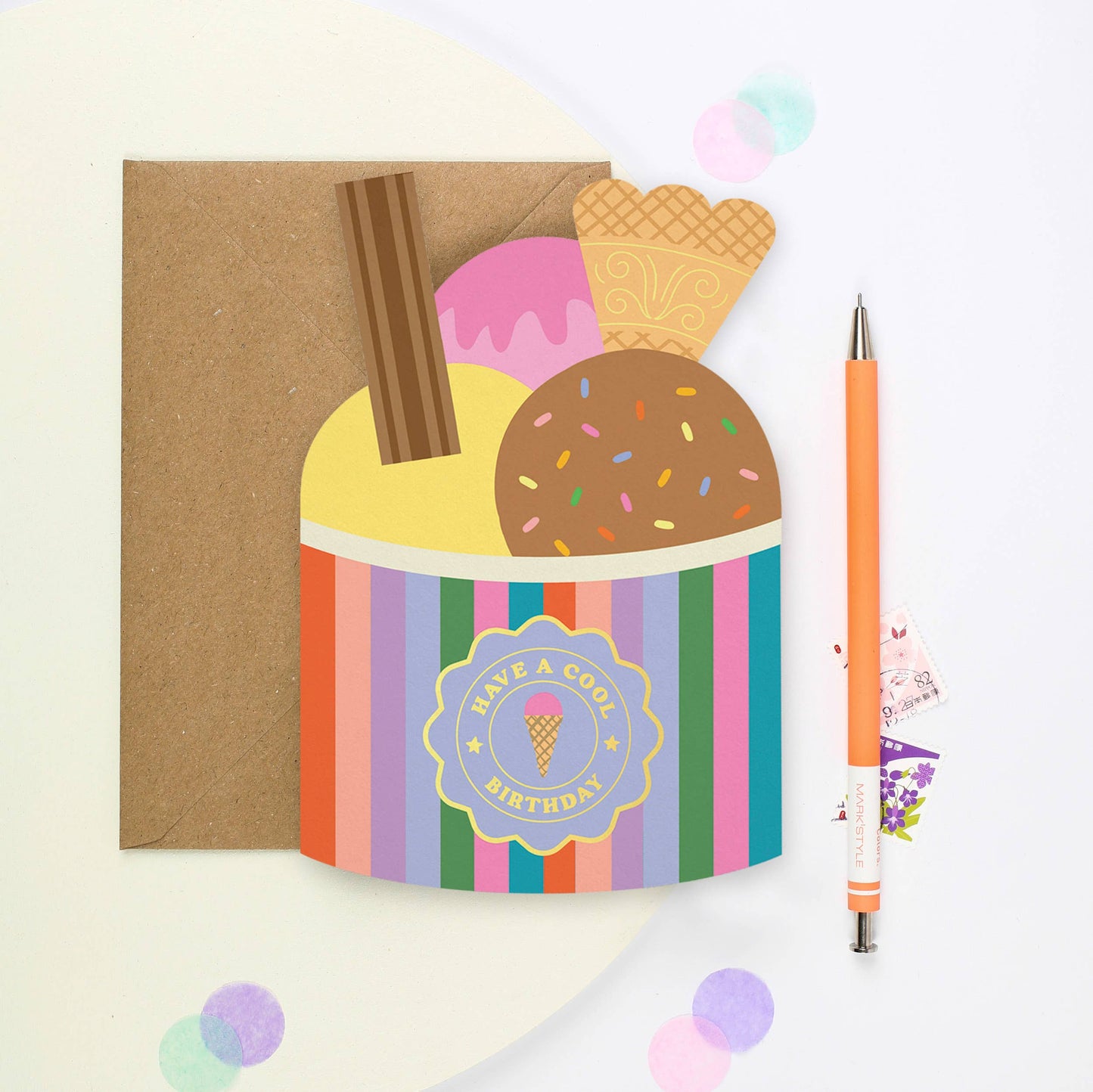 Ice-Cream Birthday Card
