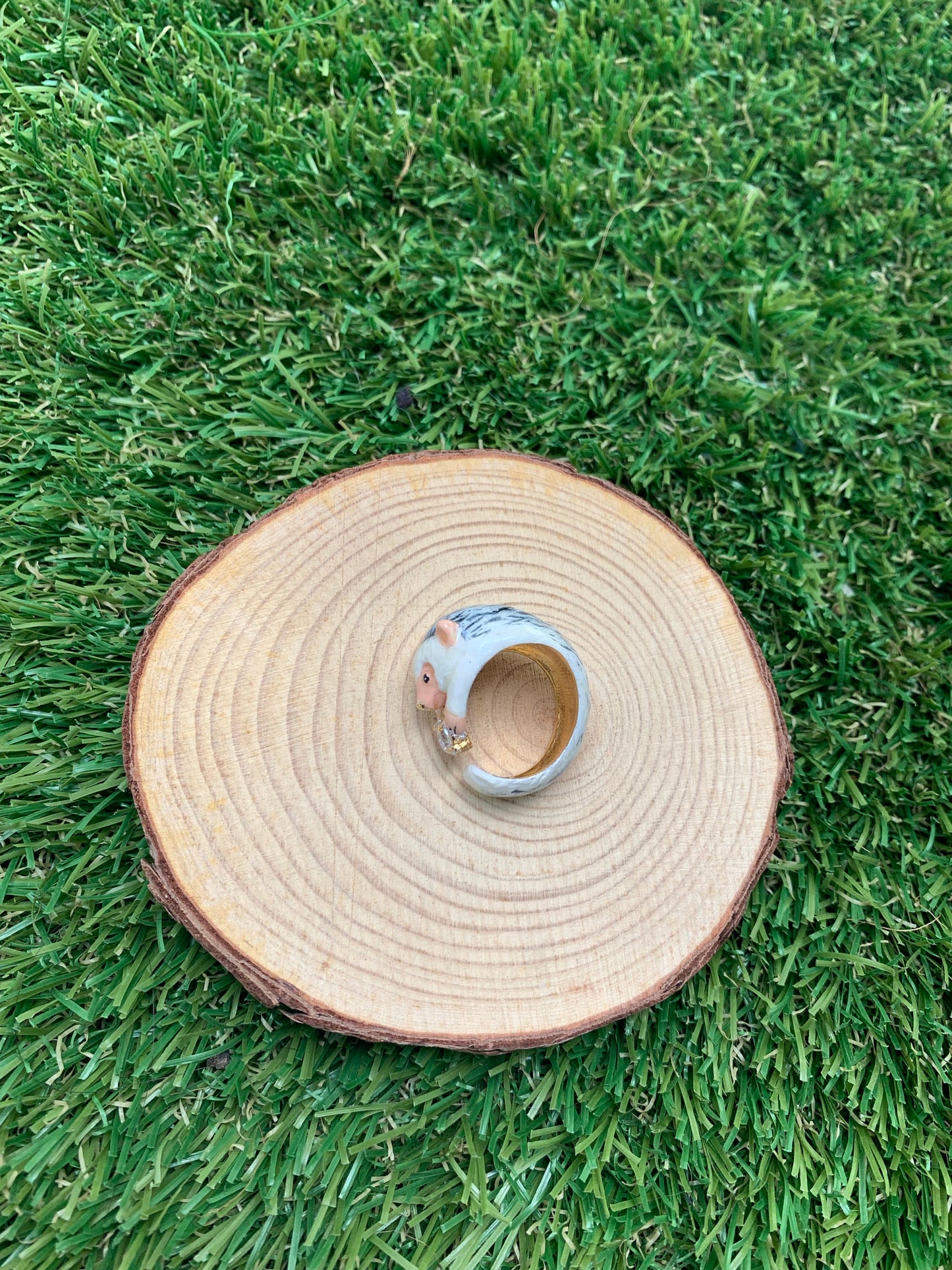 Handmade Hedgehog Ring/Earrings