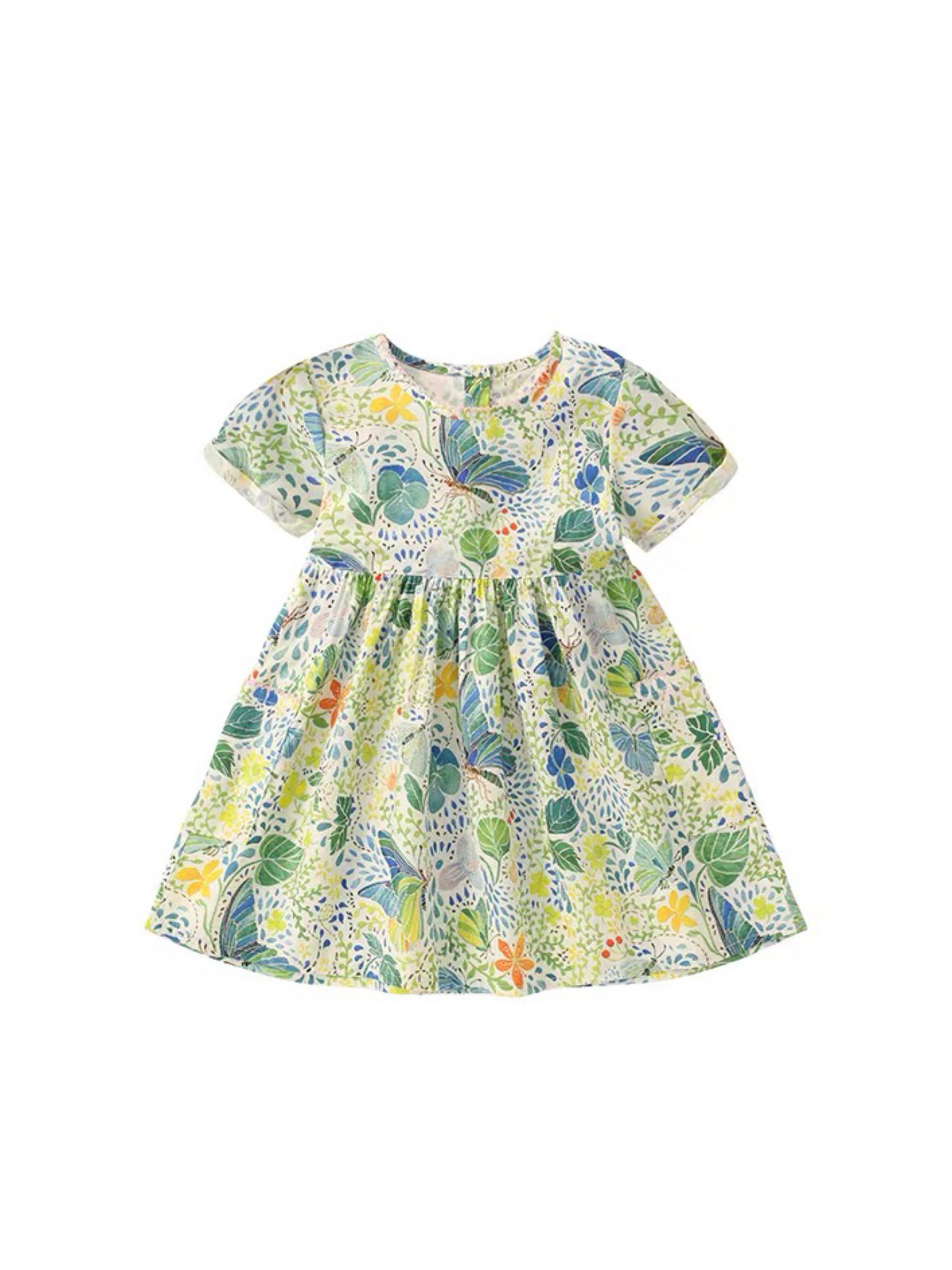 Water Colour Butterfly Garden Dress