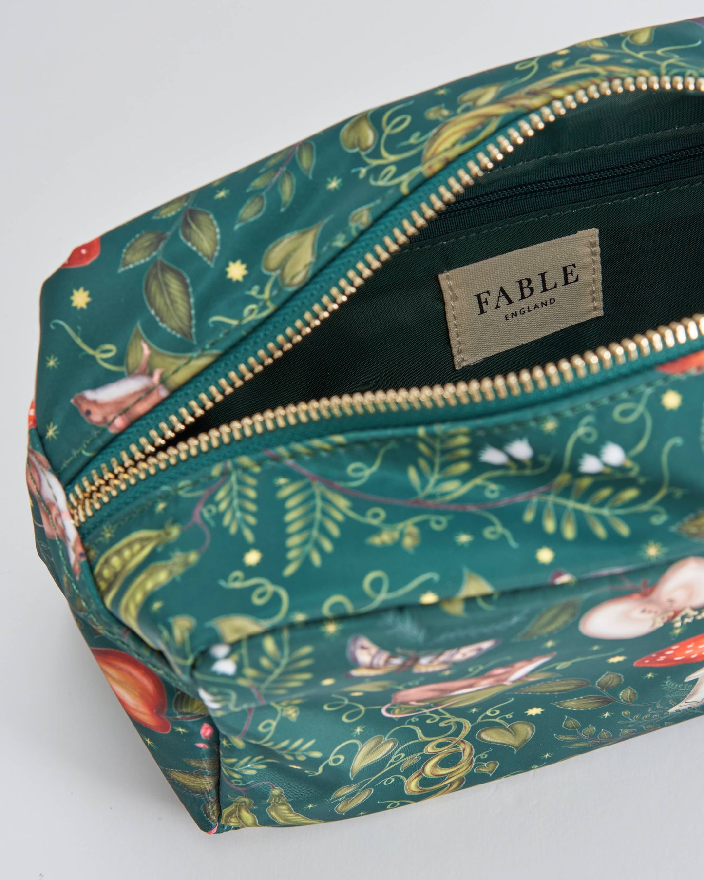 FABLE x Catherine Rowe Into the Woods Green Travel Pouch