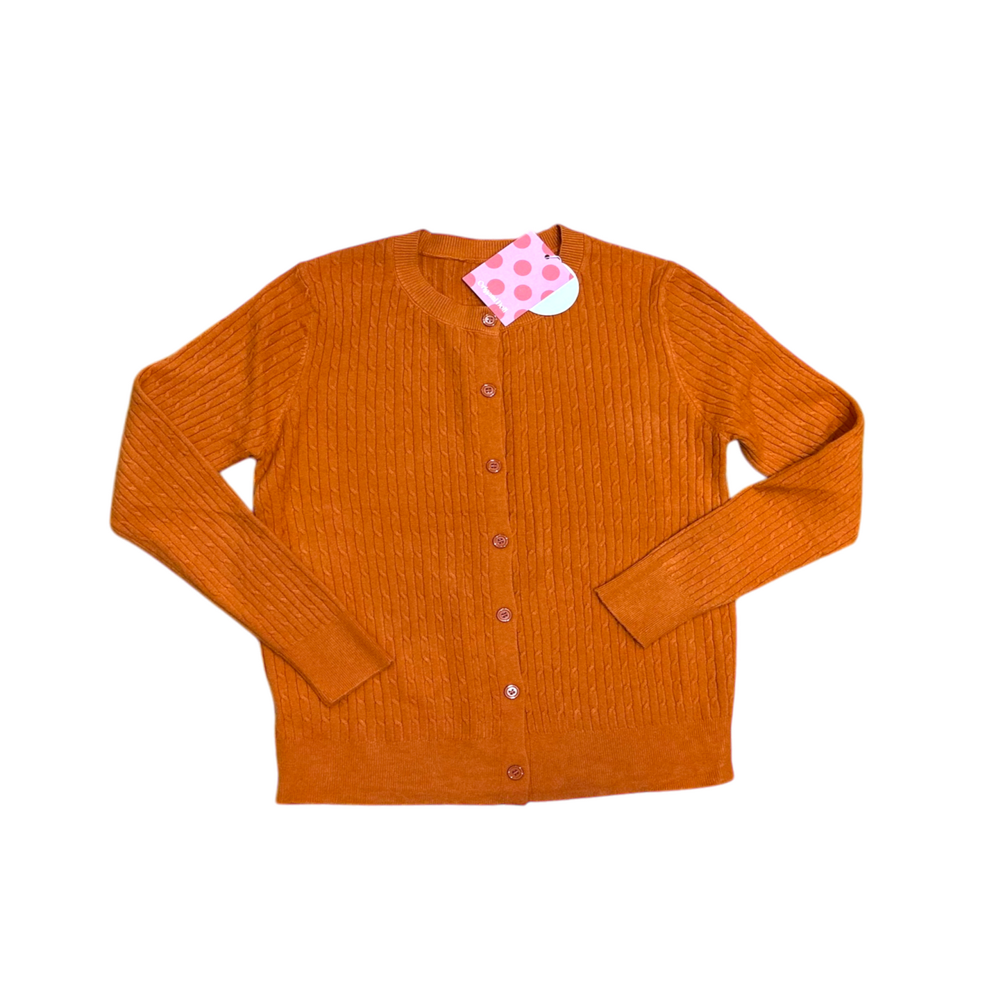 Crew Neck Cable Cardigan