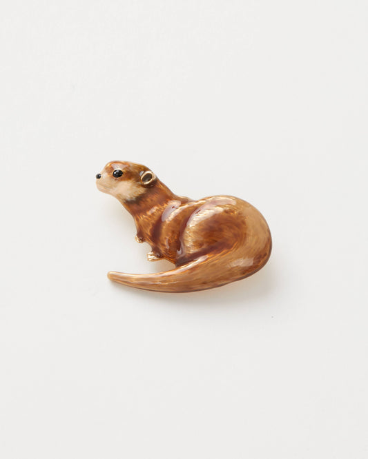 FABLE Enamel Otter Brooch - Hanging Box: Retail Ready Hanging box