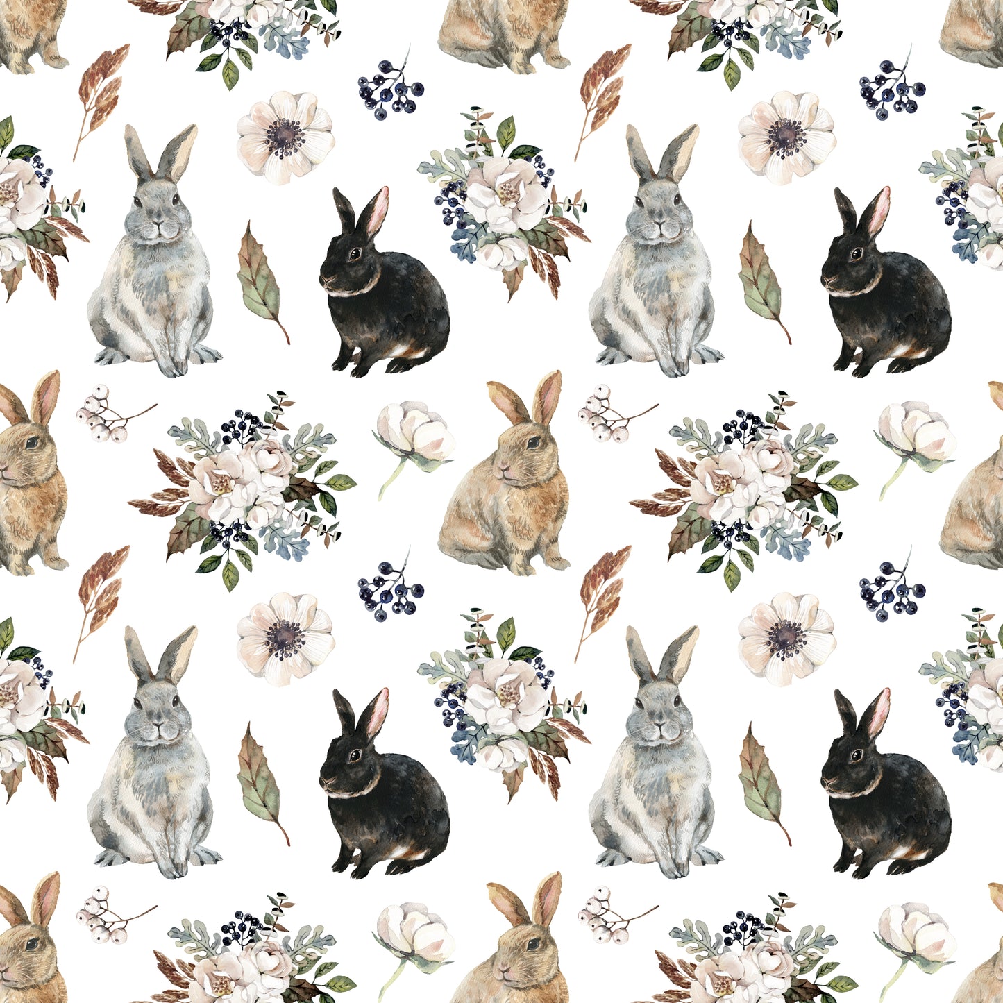 Fabric For Custom order Only - Woodland (Fox, Rabbit, Squirrel, Sloth and Mushroom)