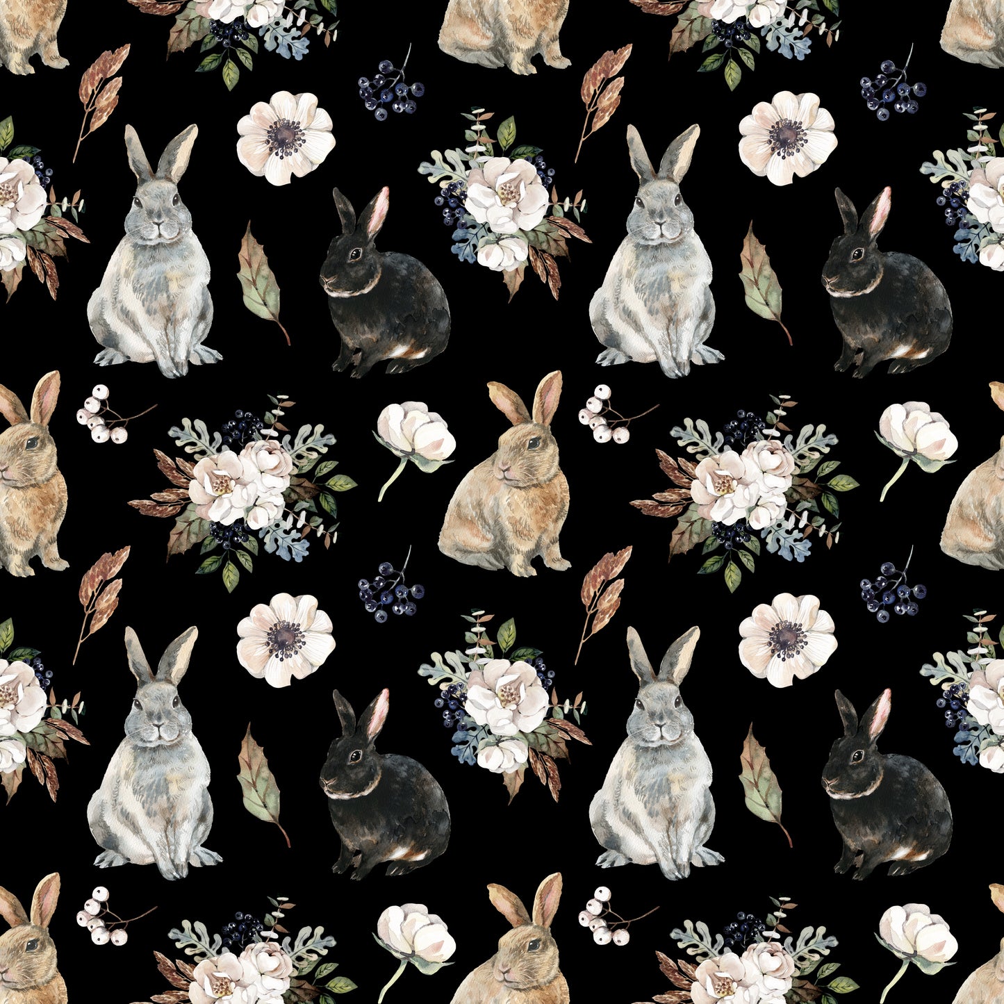 Fabric For Custom order Only - Woodland (Fox, Rabbit, Squirrel, Sloth and Mushroom)