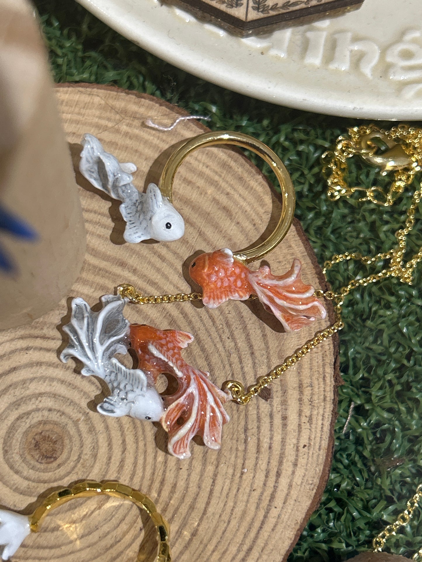Handmade Gold Fish Ring