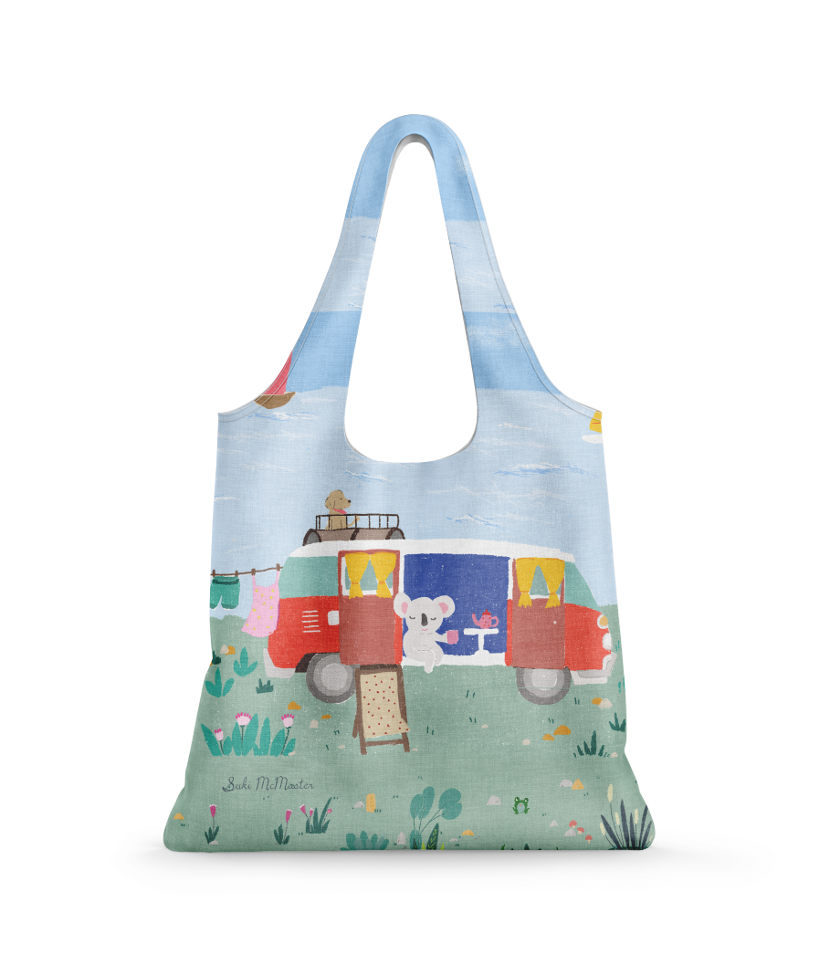 Reusable Shopping Bag β Koala and Kombi Eco Tote by Suki McMaster