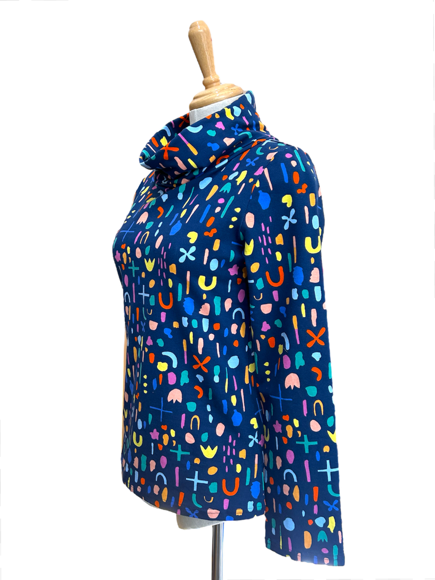 Emma cowl neck top - Abstract