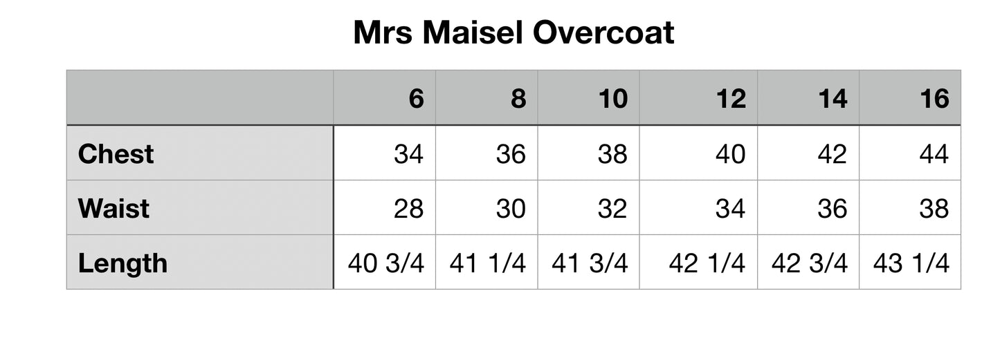 Mrs Maisel Overcoat Jacket -Teal (CLEARANCE SALE)