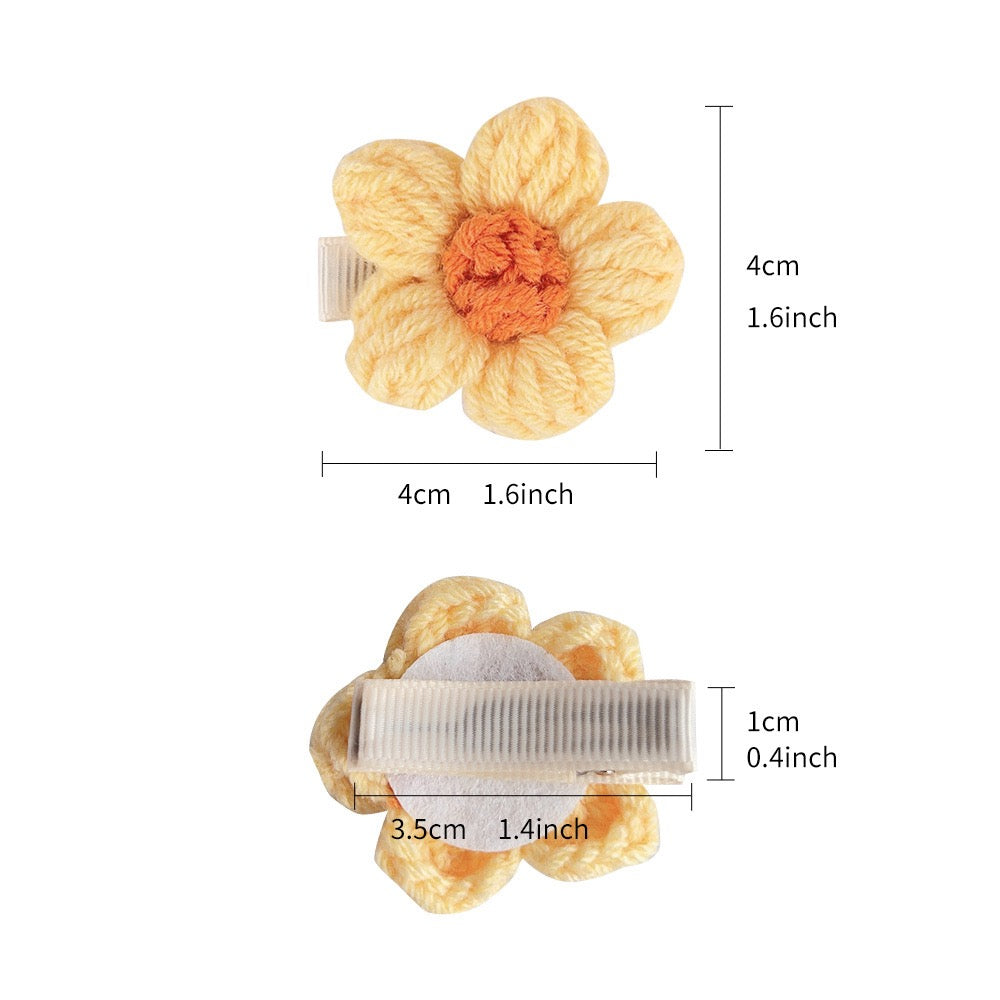 Kids Daisy Hair Clips (3 colour available)