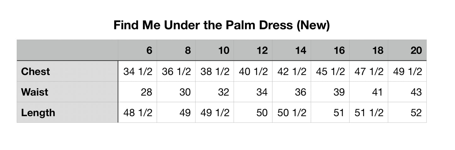 Custom Made Find Me Under The Palm Dress