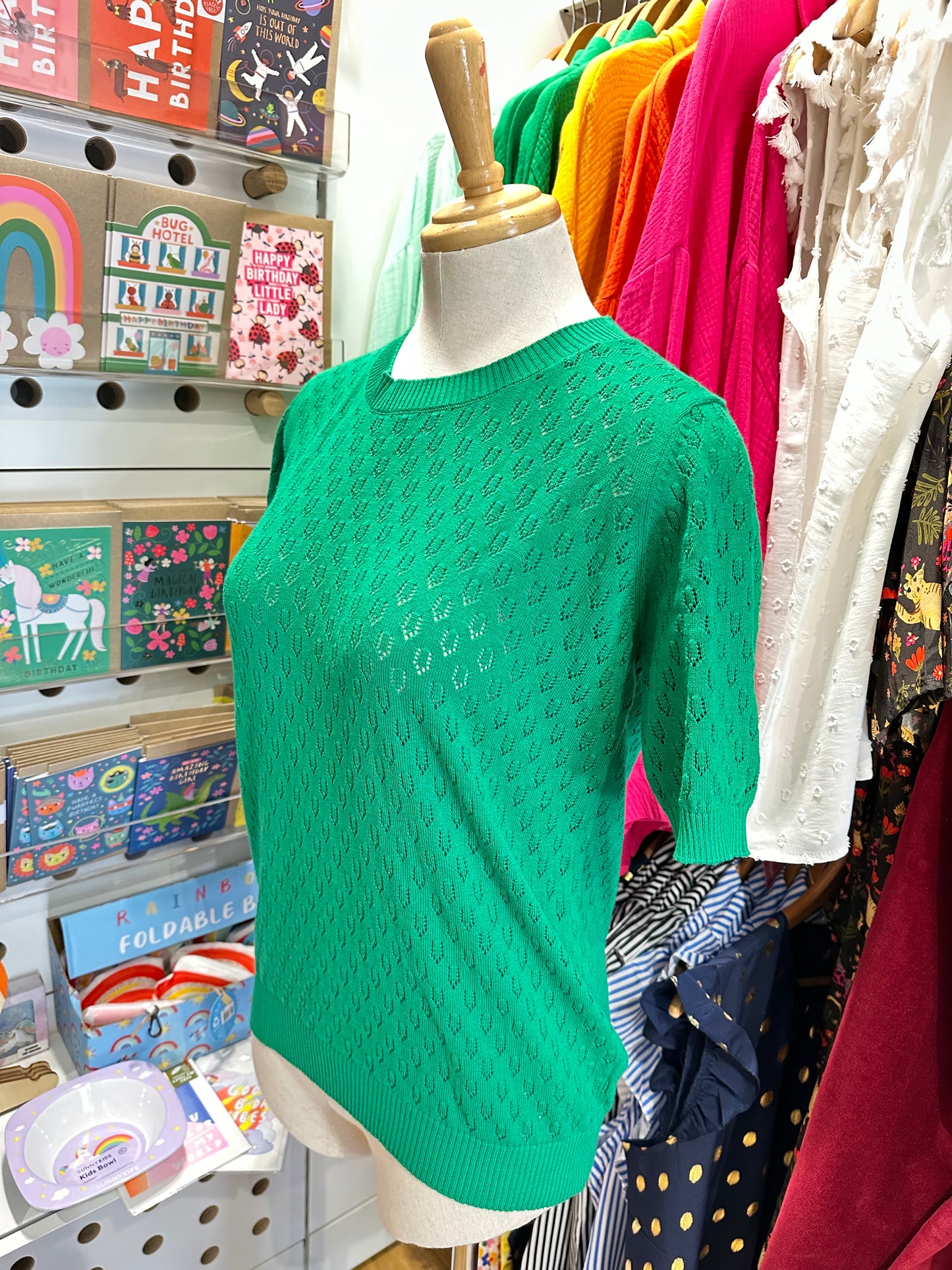 Josie Pointelle Knit Tee (3 colours available)