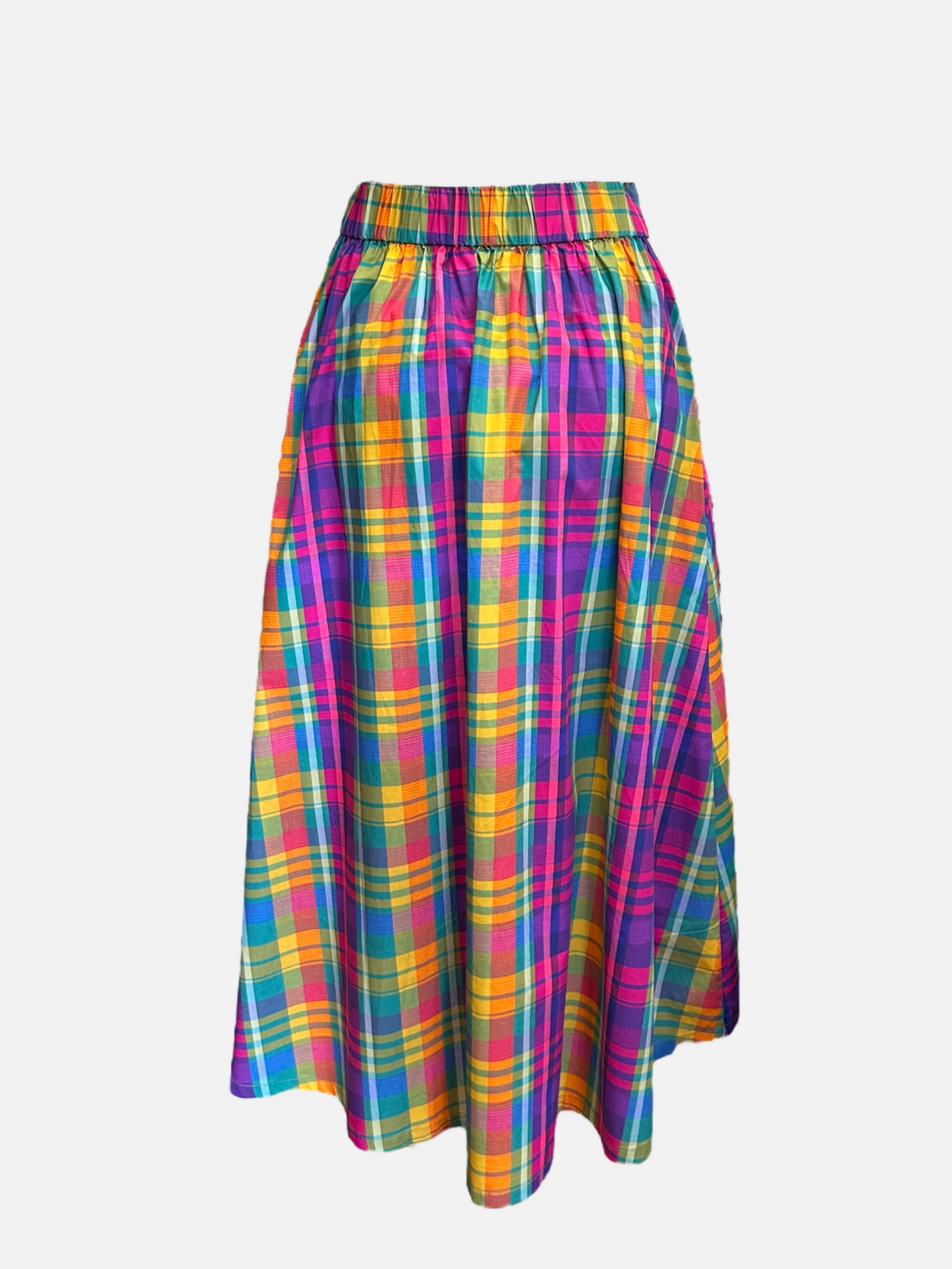 Ashley Skirt - rainbow plaid