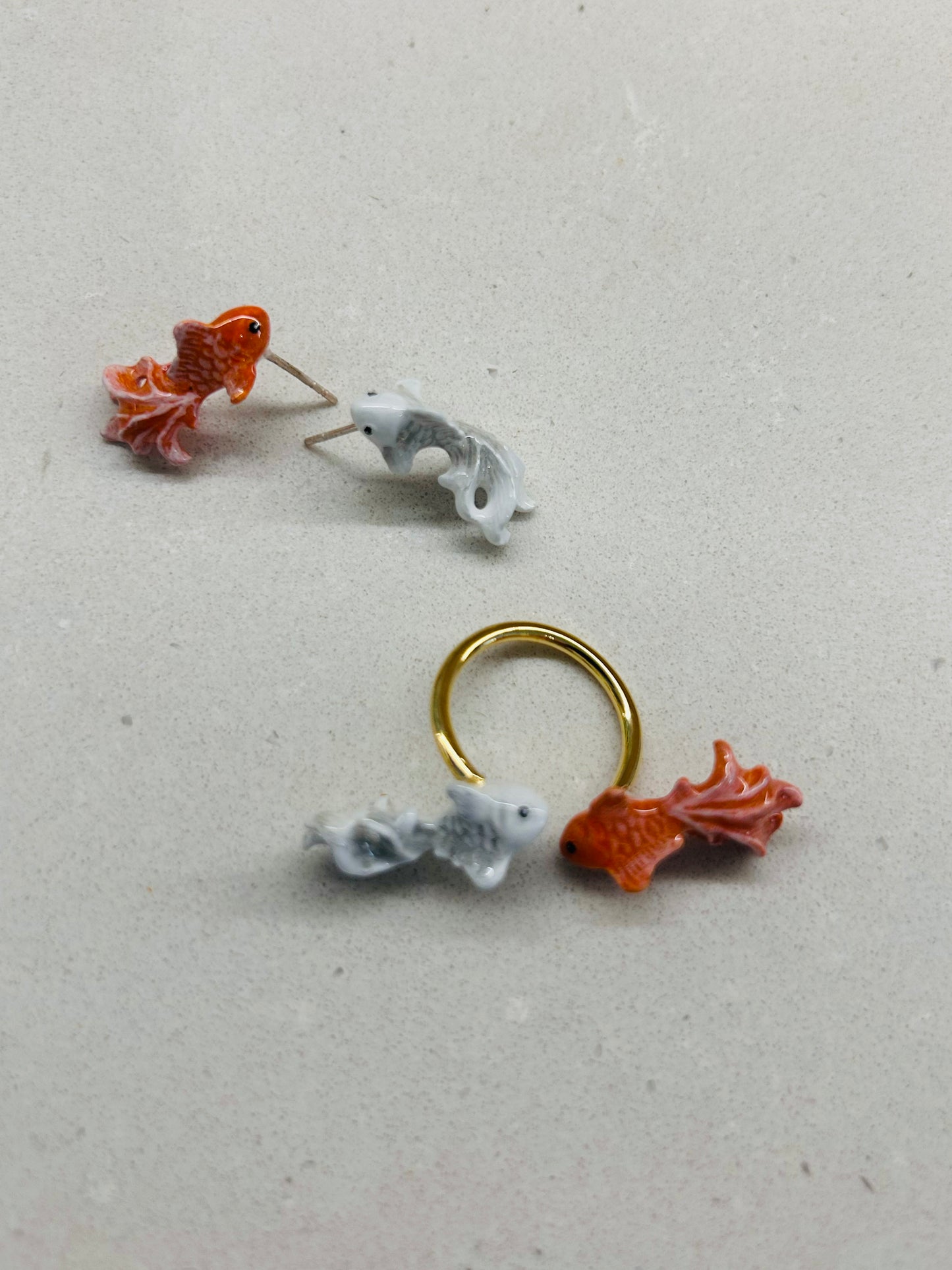 Handmade Gold Fish Ring