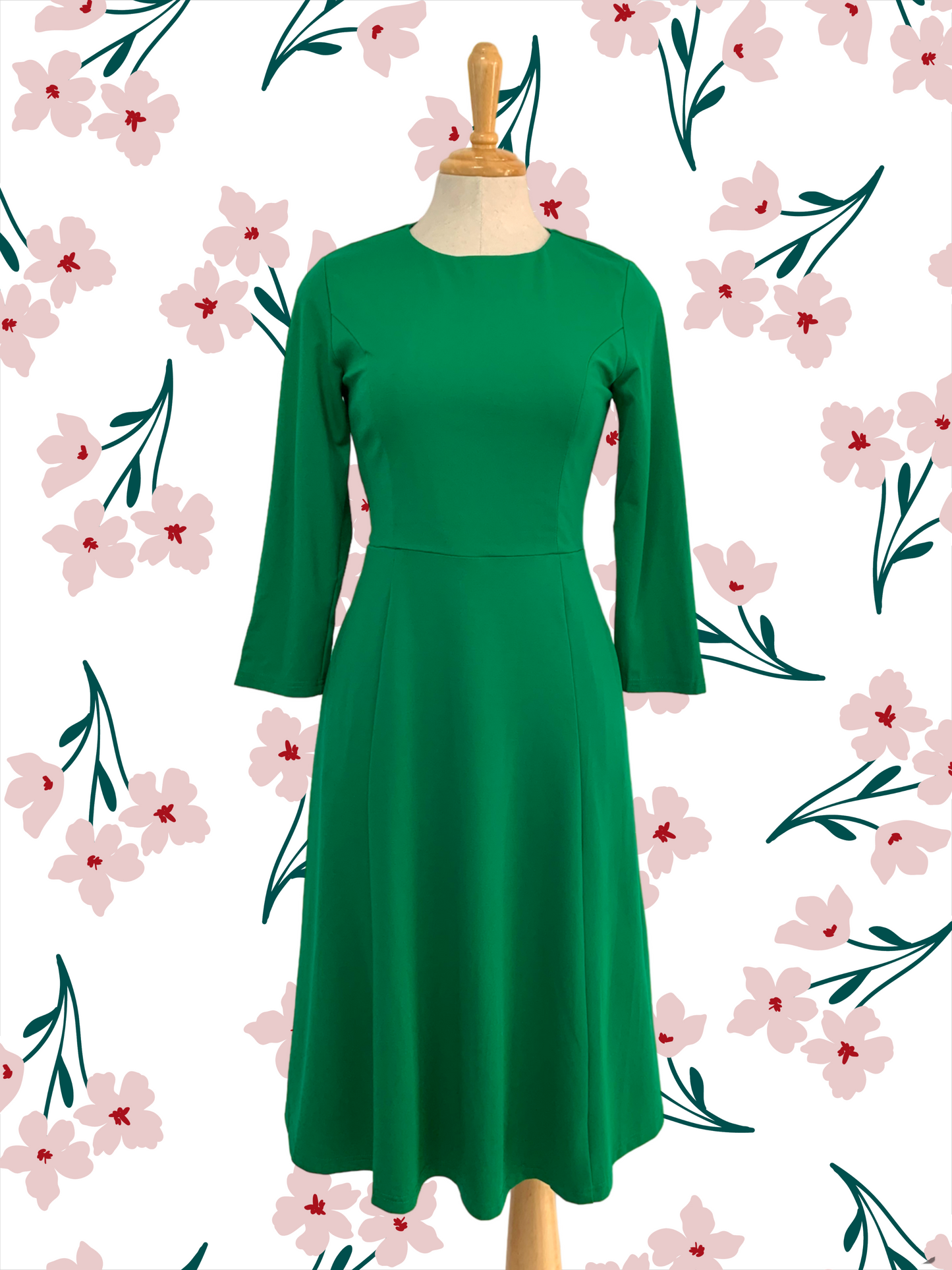 Essential Jersey Dress - Green (Clearance Sale)