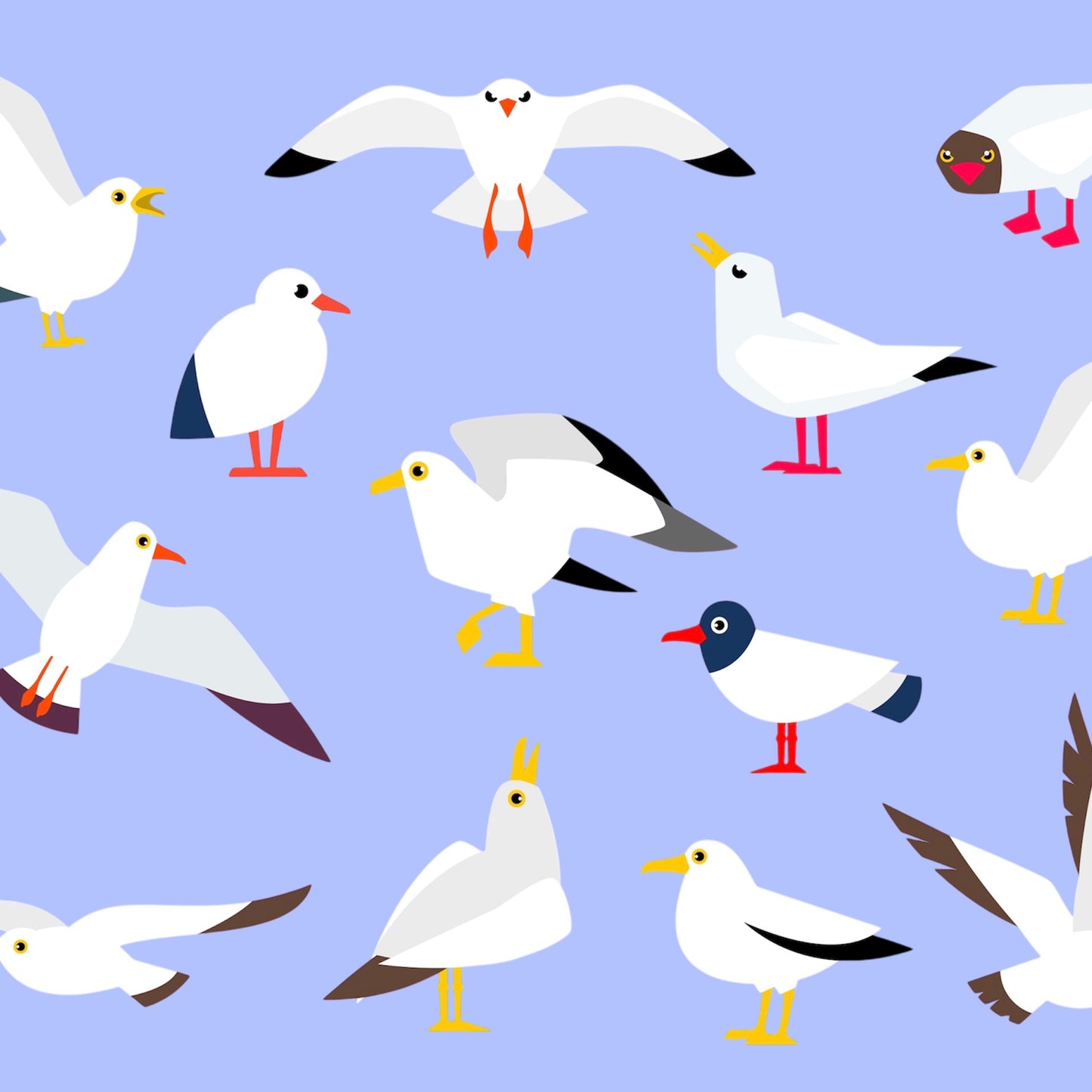 Fabric for Custom order - Birds and flowers