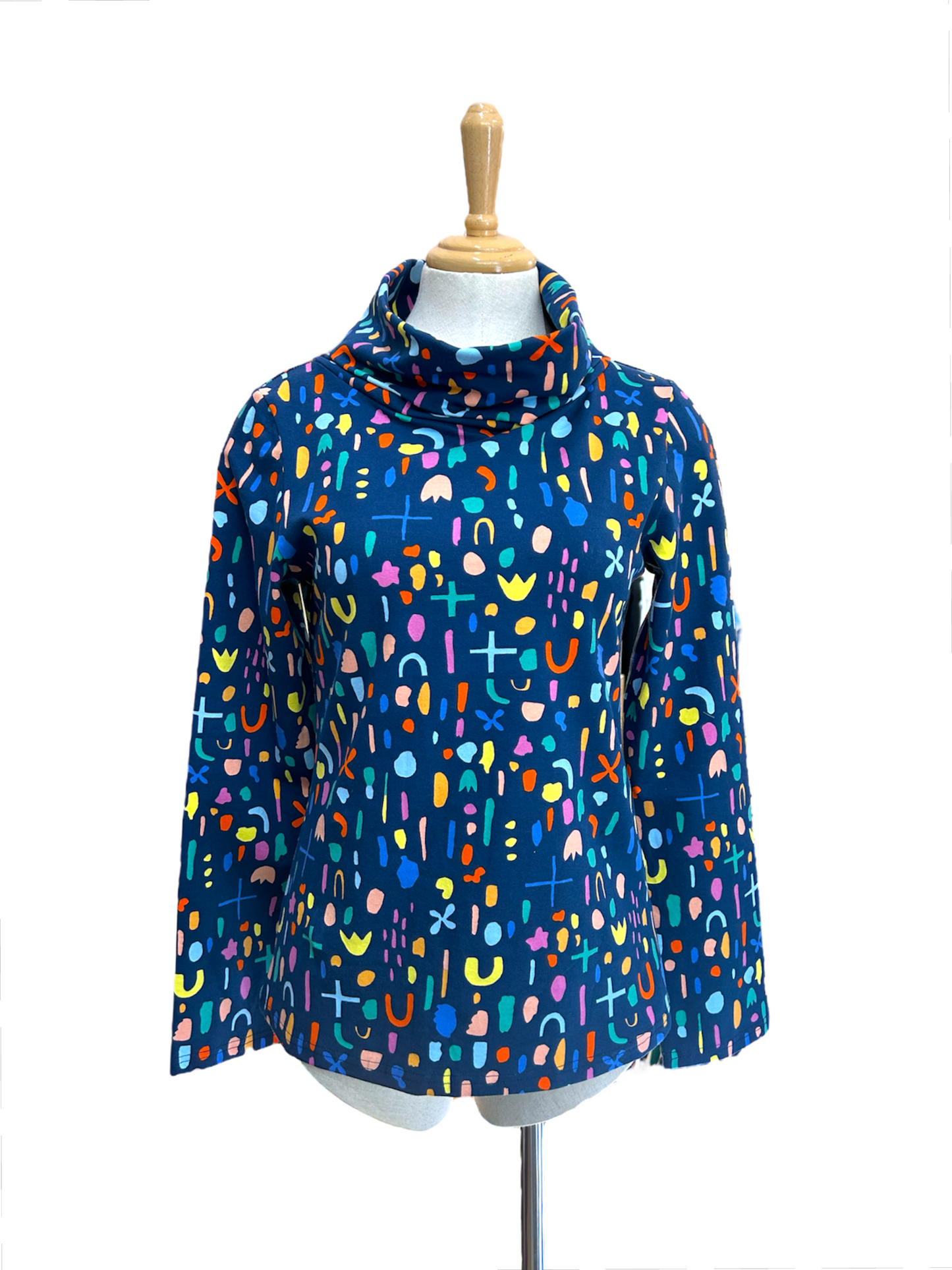 Emma cowl neck top - Abstract