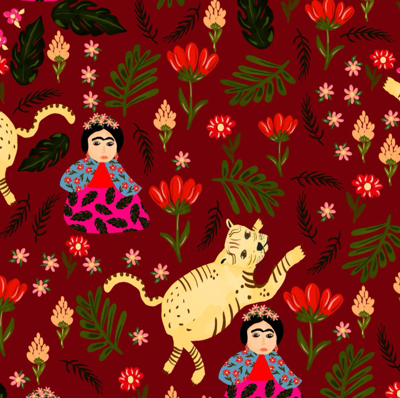 Fabric for Custom order - Retro, Art and Frida