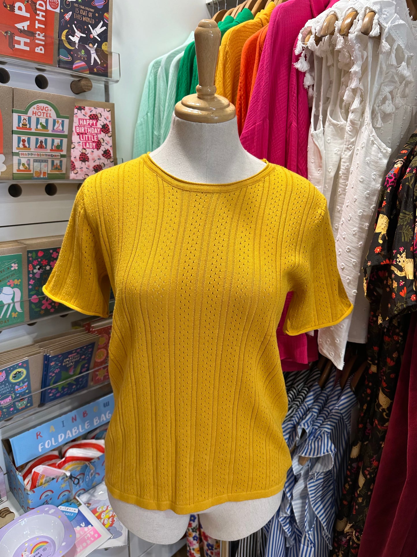 Grace Pointelle Knit Tee (5 colours available)