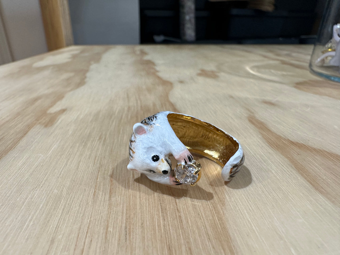 Handmade Hedgehog Bling Bling Ring